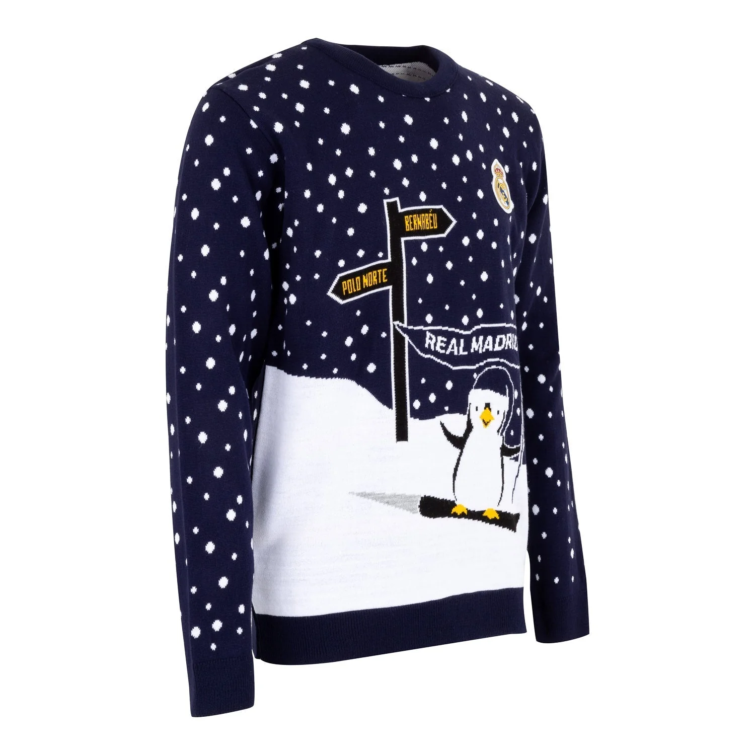 Mens Christmas Sweater Ski Penguin - Image 2