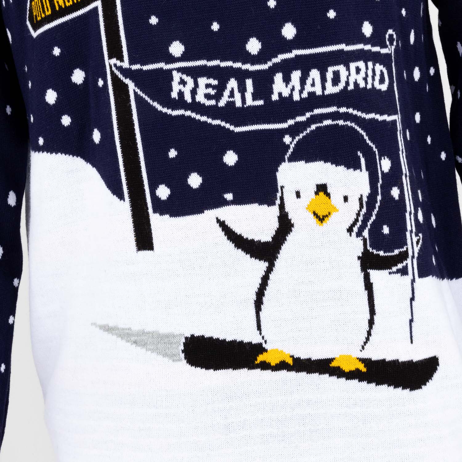 Mens Christmas Sweater Ski Penguin - Image 4