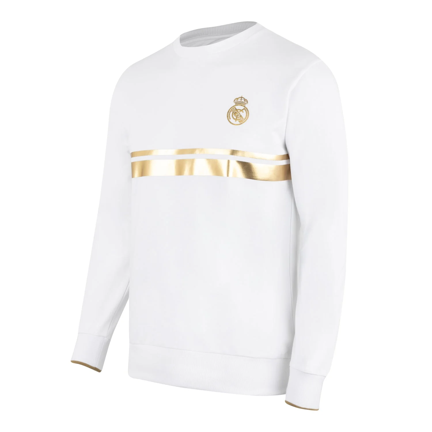 Mens White & Gold Crew Sweatshirt - Image 4