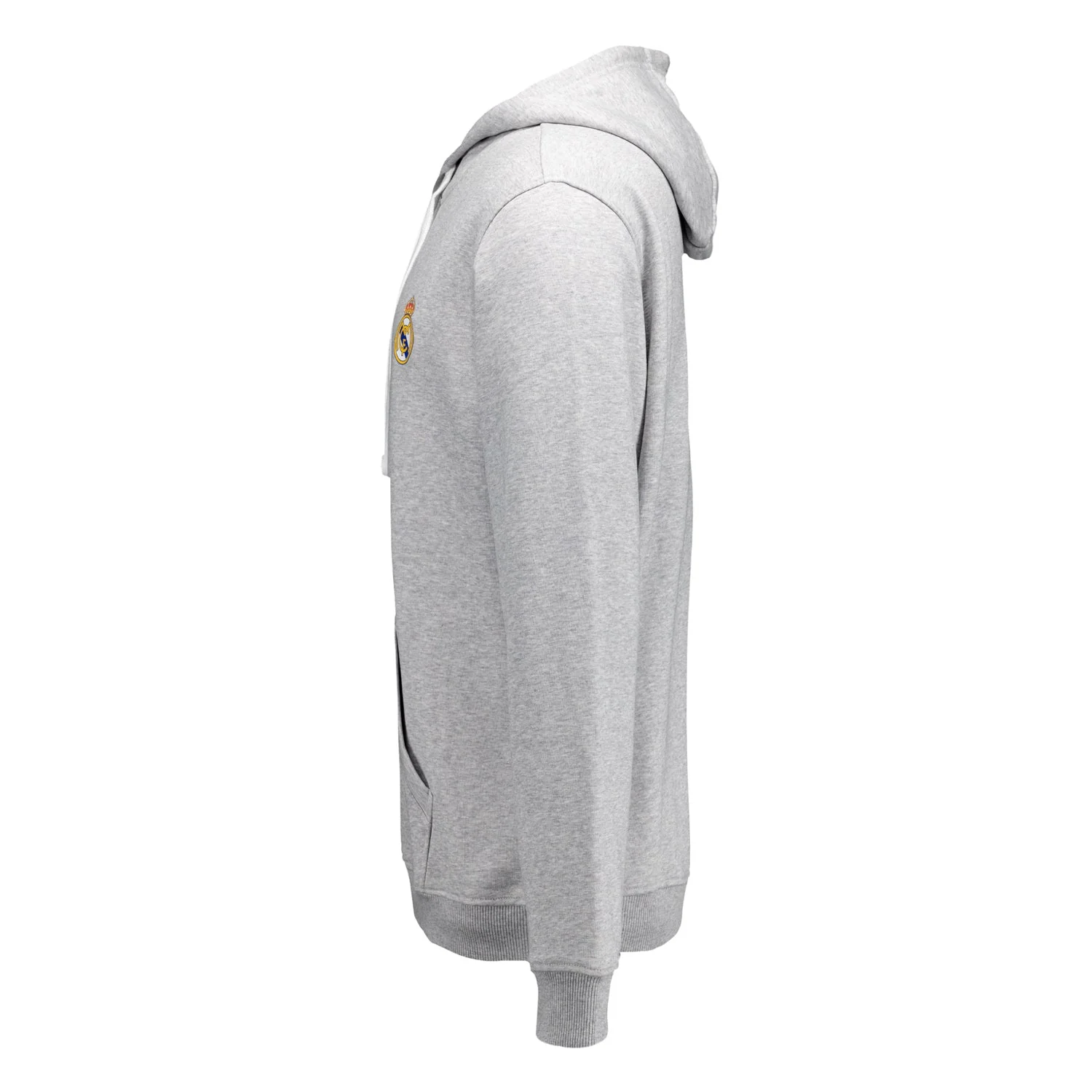 Mens ECO Essentials Real Madrid Color Crest Hoodie Light Grey - Image 5
