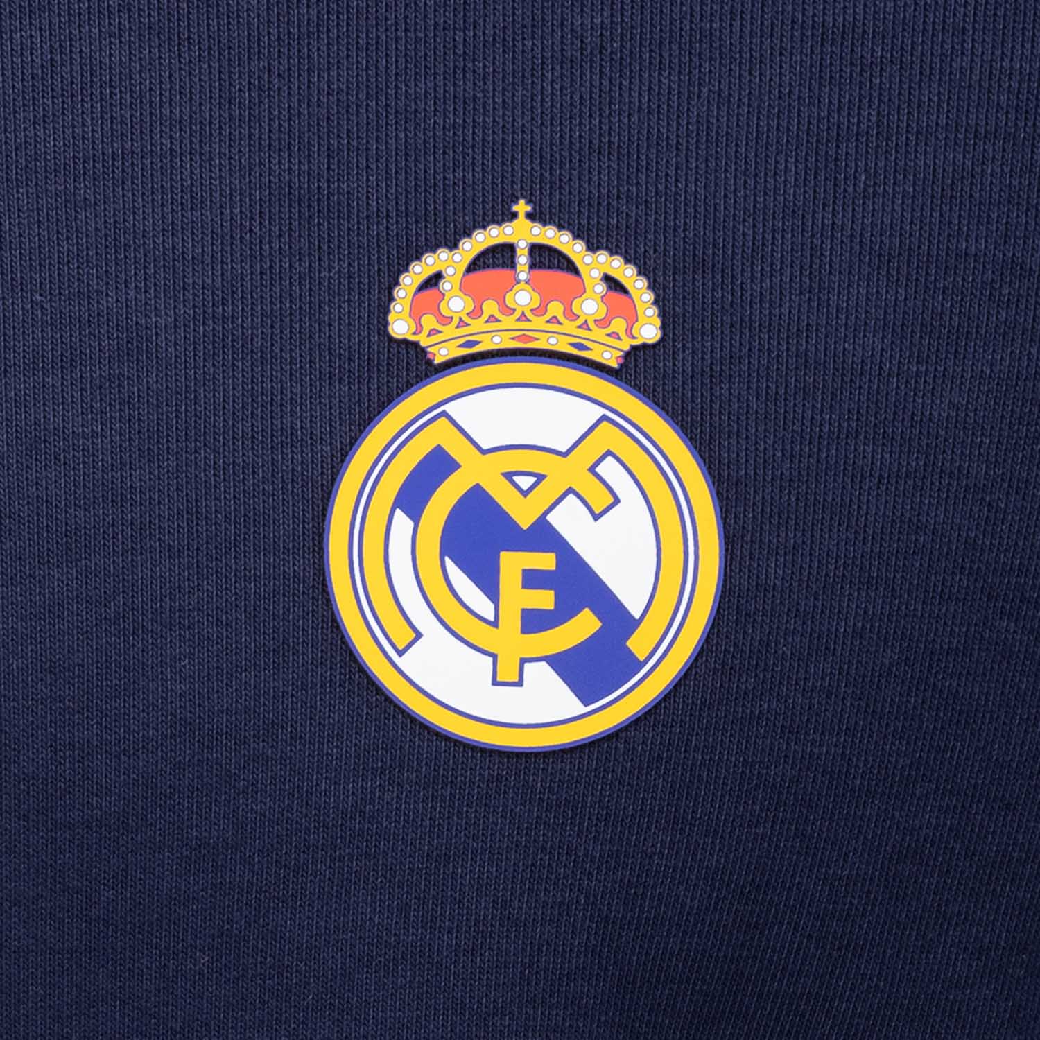 Mens ECO Essentials Real Madrid Color Crest Hoodie Navy - Image 3