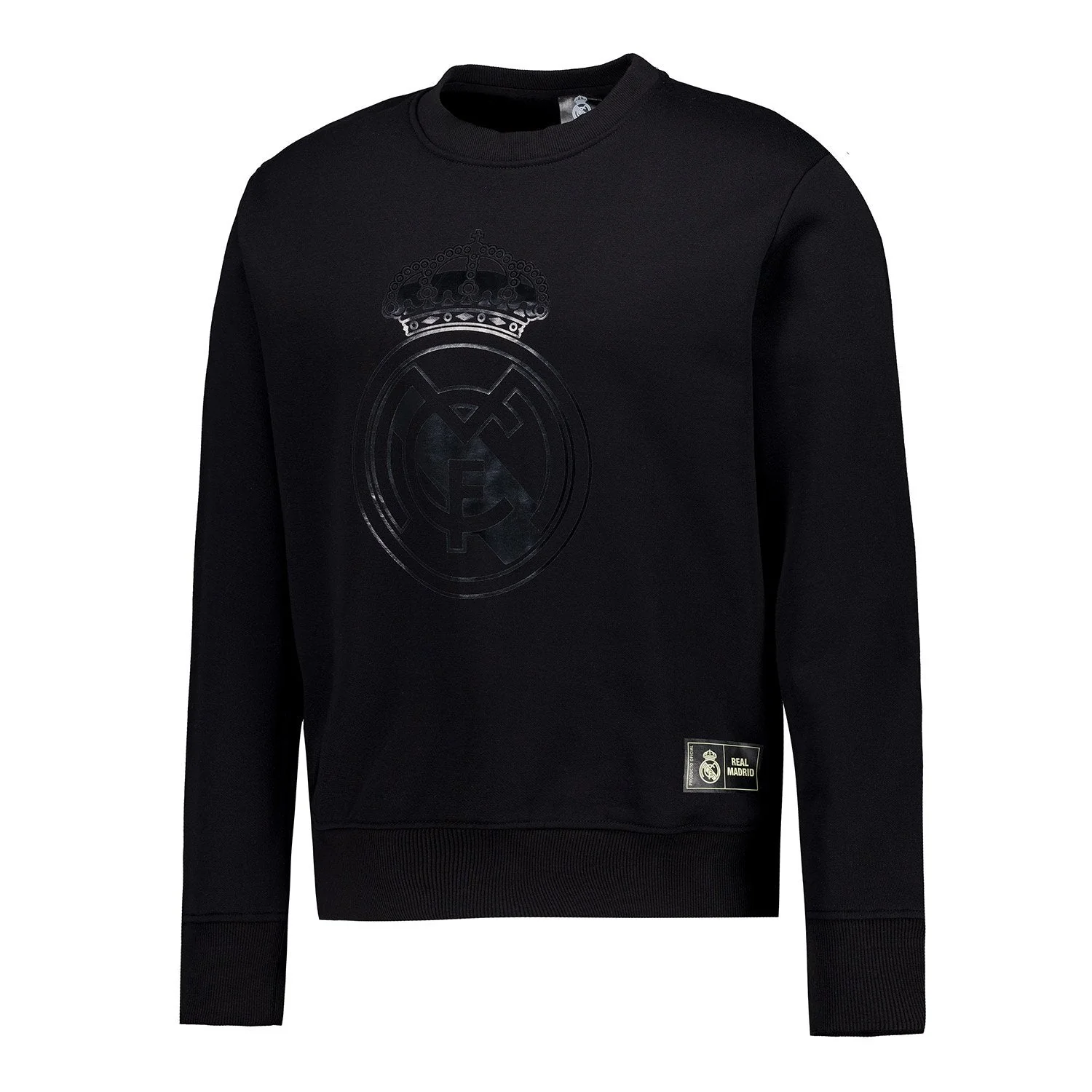Mens Blackout Sweatshirt Crest Black Real Madrid - Image 3