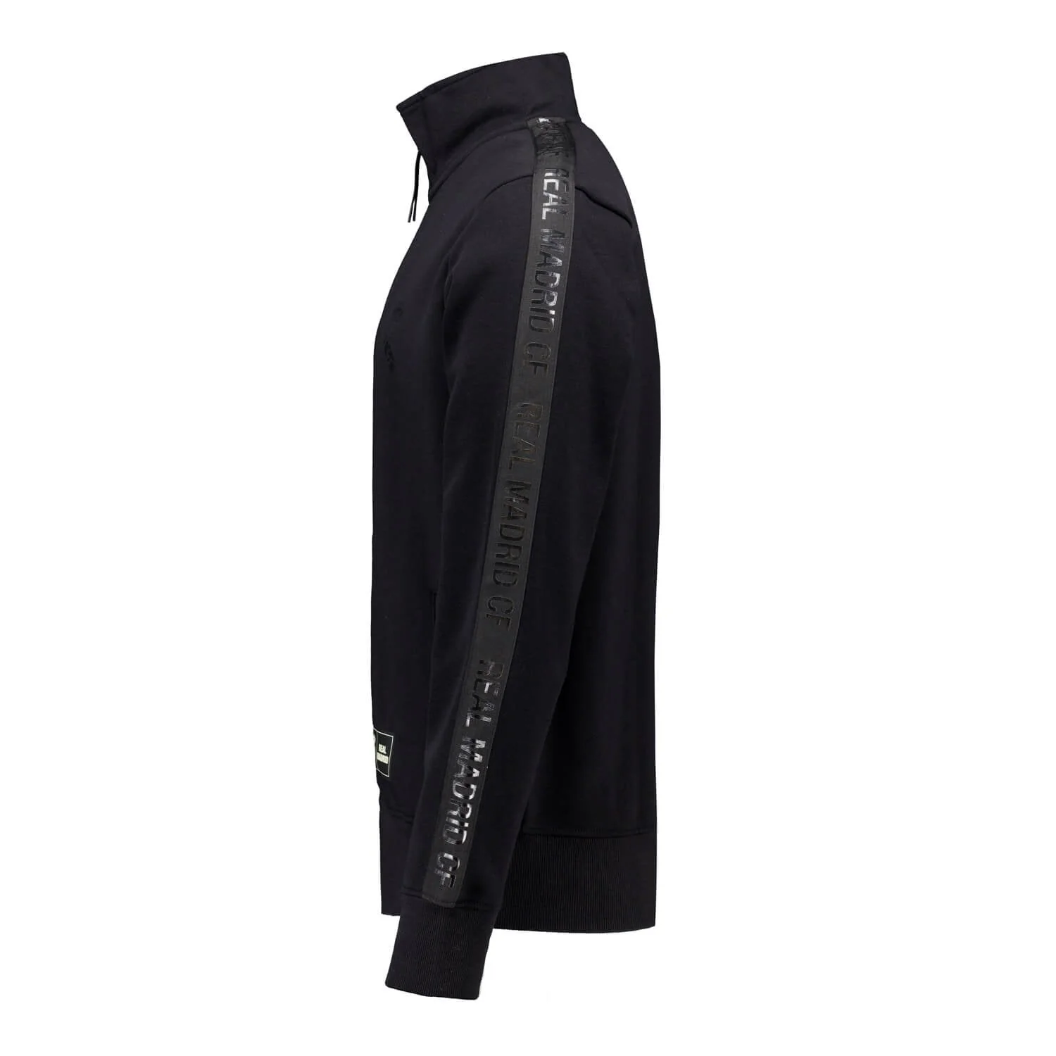Mens Blackout Track Top Tape Black Real Madrid - Image 3