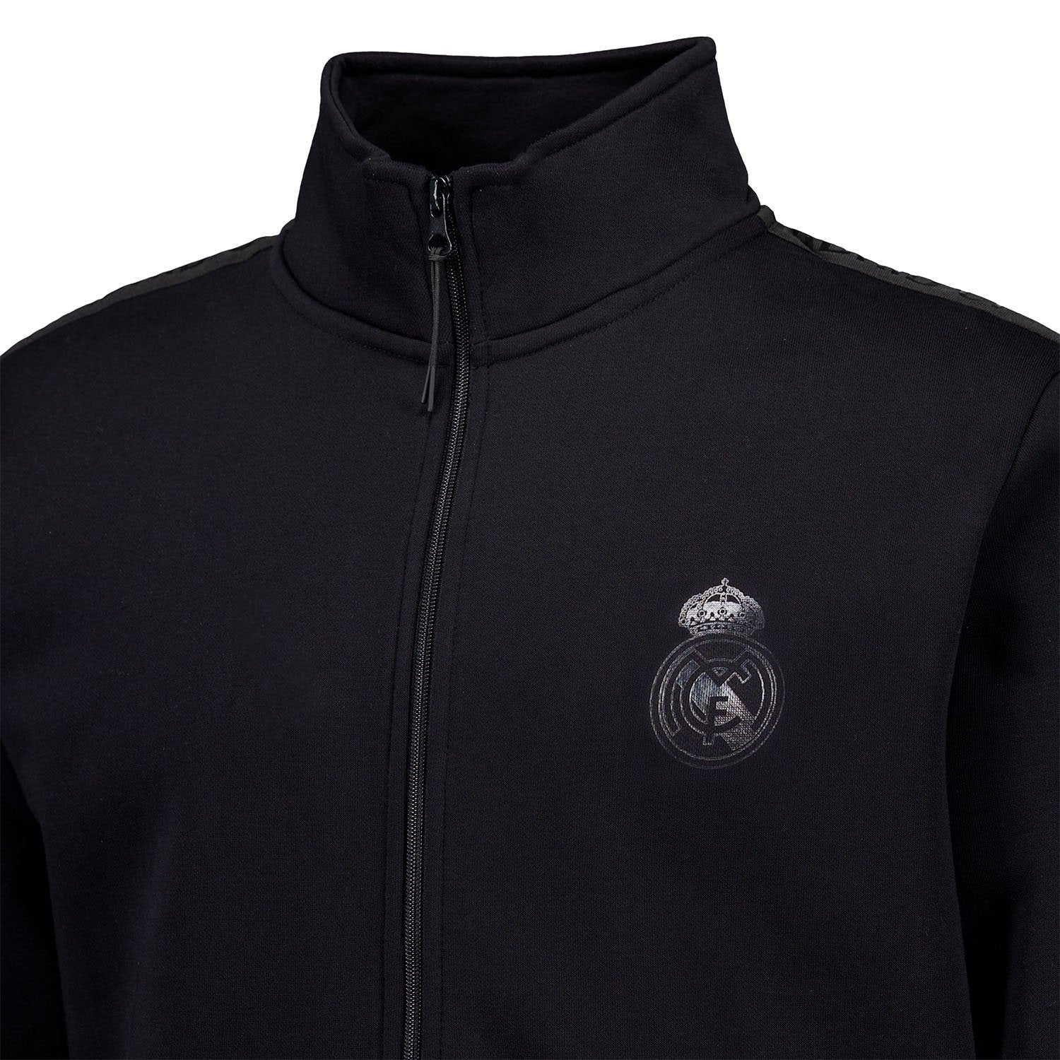 Mens Blackout Track Top Tape Black Real Madrid - Image 4