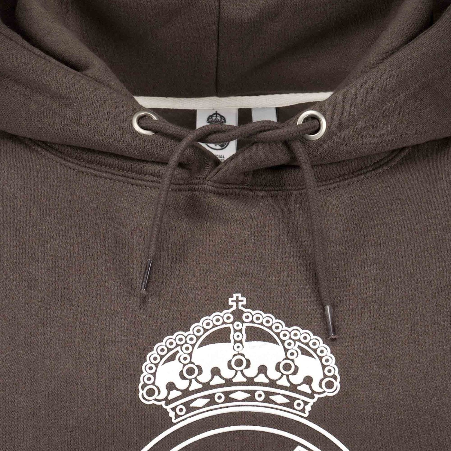 Mens Color Crest Hoodie Washed Black Real Madrid - Image 6
