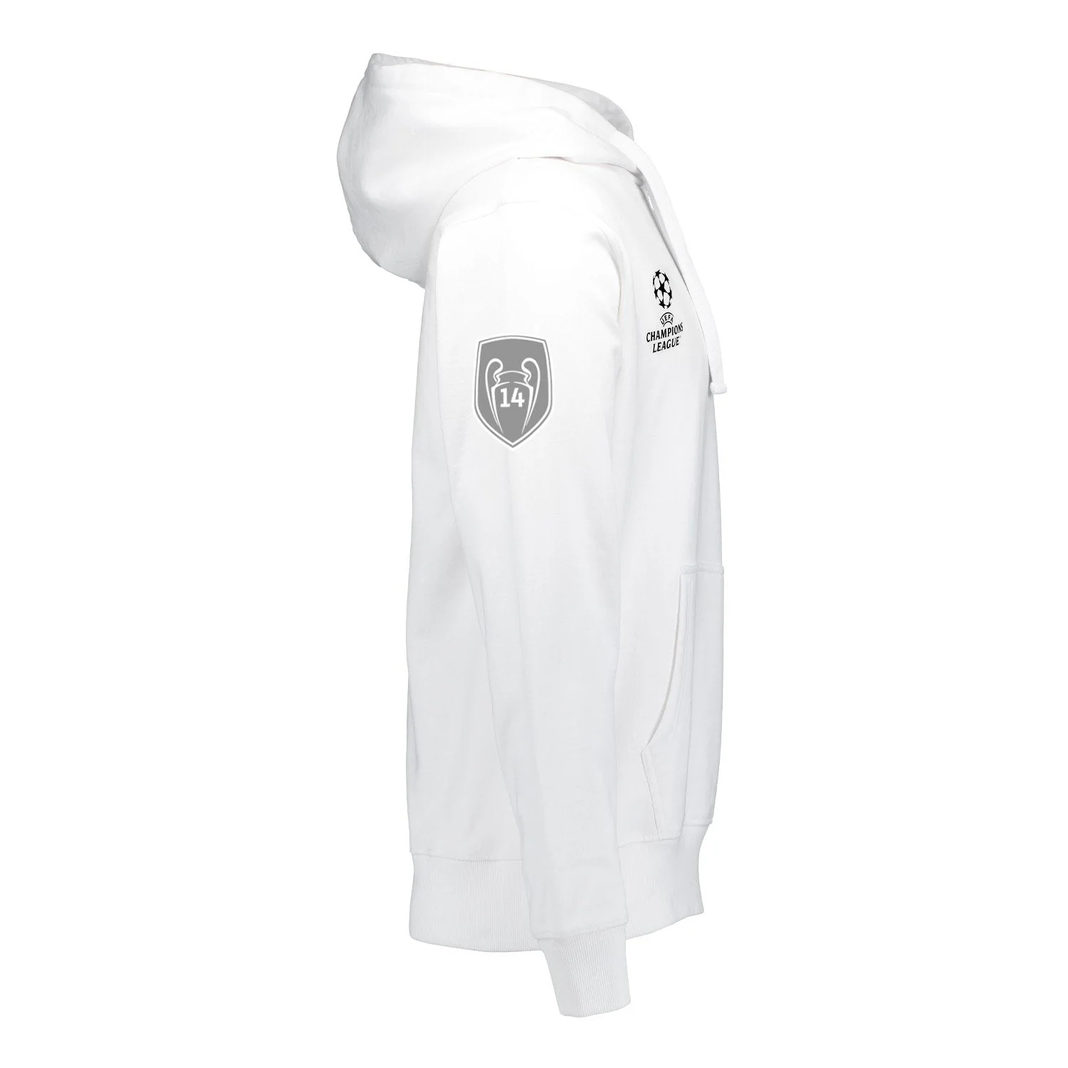 Mens UCL 14 Champions Hoodie White - Image 3
