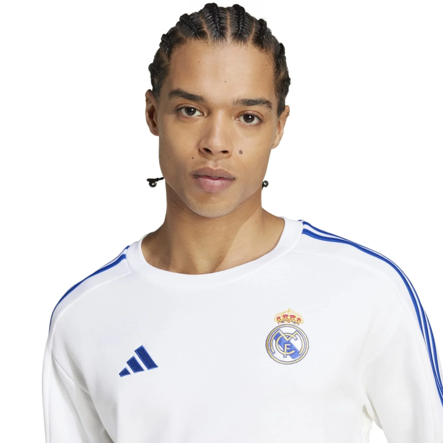 Mens adidas DNA Sweatshirt 25/26 White - Image 4