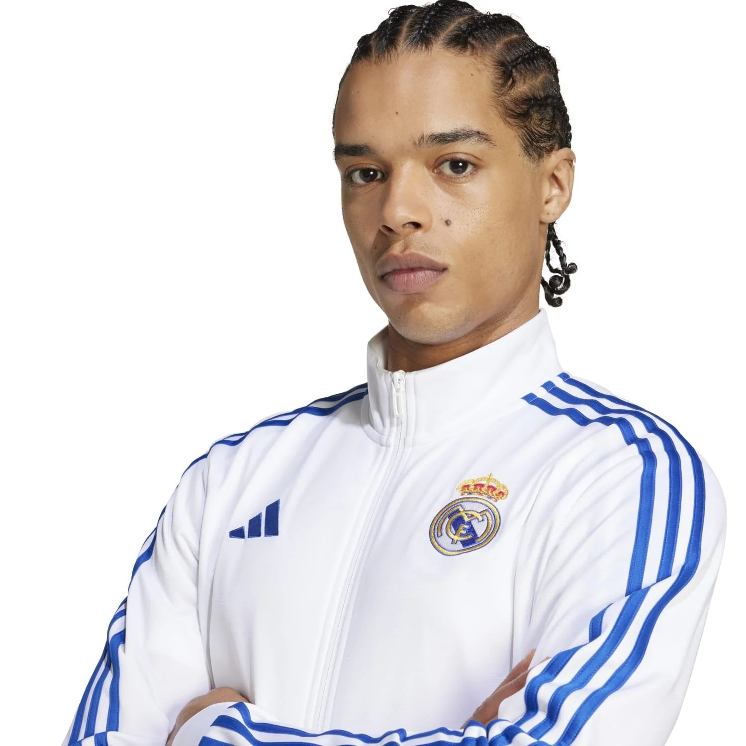 Mens adidas DNA Track Top 25/26 White - Image 4