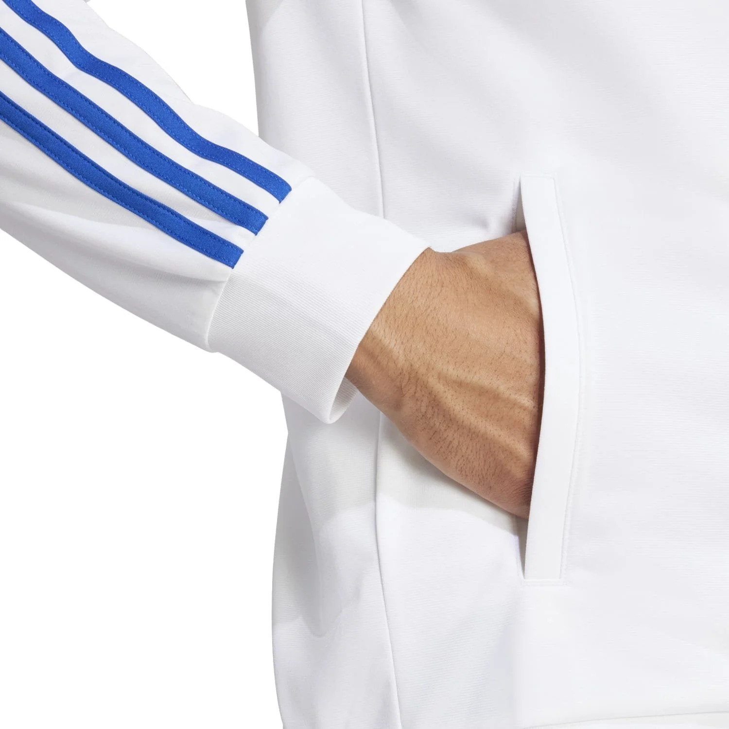 Mens adidas DNA Track Top 25/26 White - Image 5