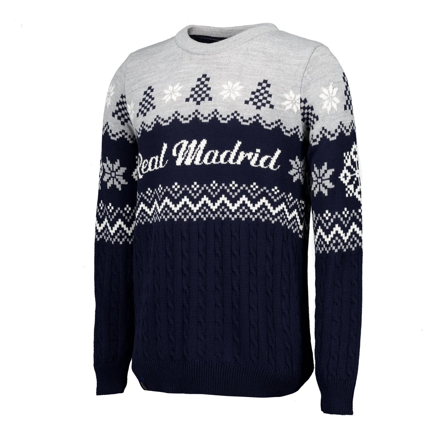 Men’s Navy Real Madrid Christmas Sweater - Image 2