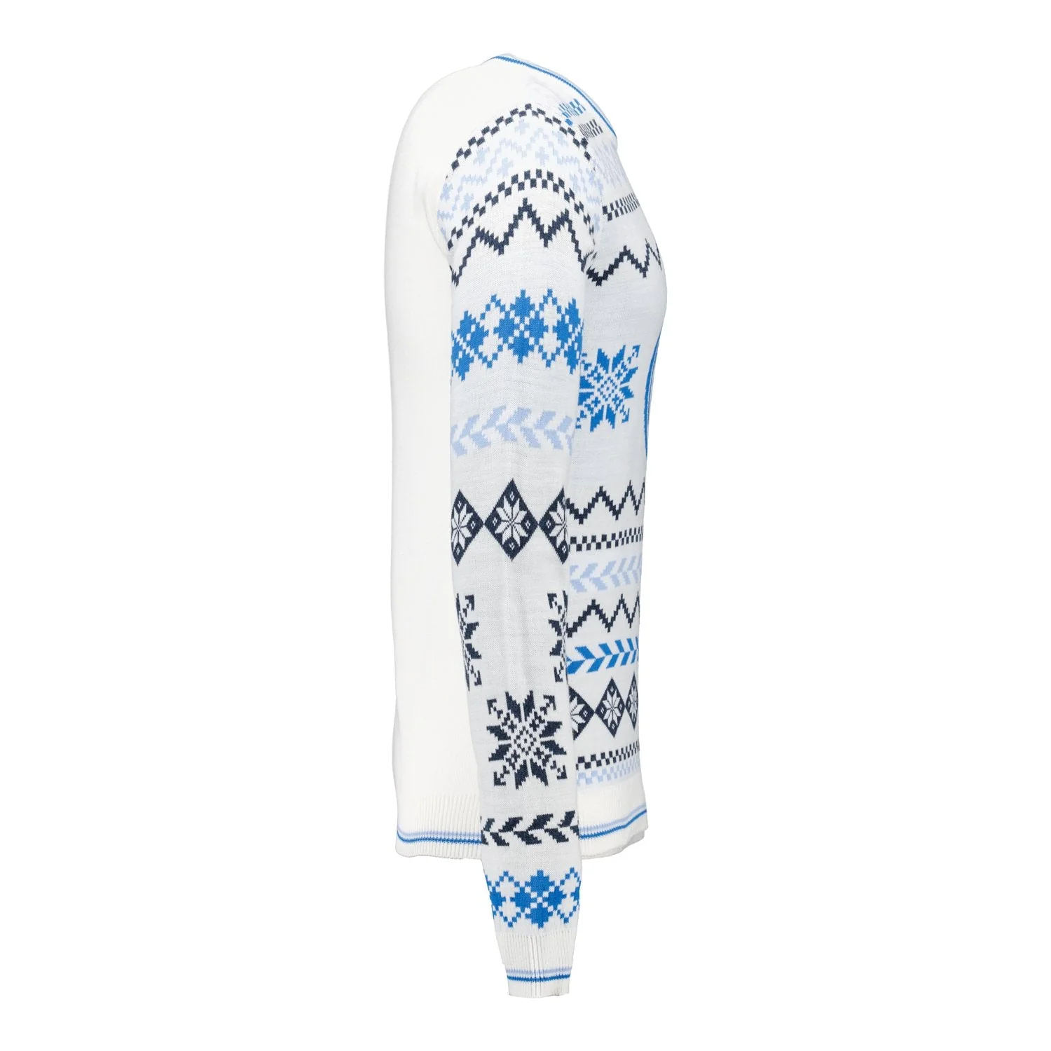 Mens Christmas Sweater Crest Ice White - Image 3