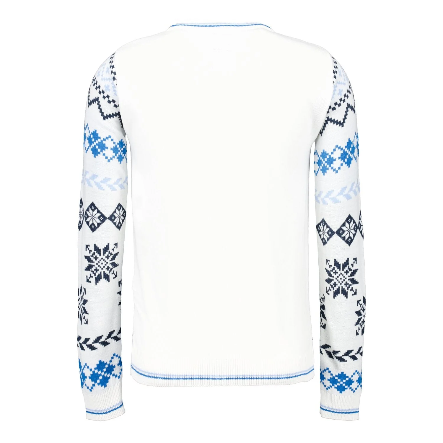 Mens Christmas Sweater Crest Ice White - Image 4