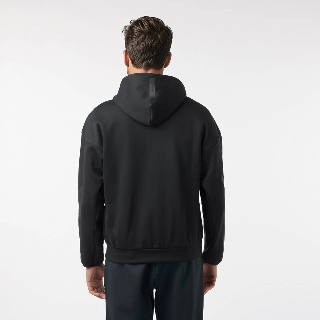Mens adidas Real Urban Full Zip Hoodie Black - Image 4