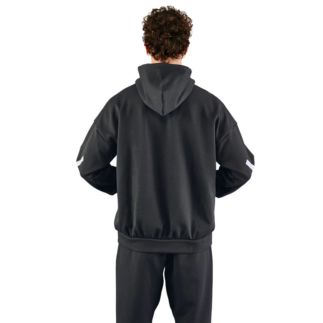 Mens adidas Real Urban Hoodie Black - Image 3