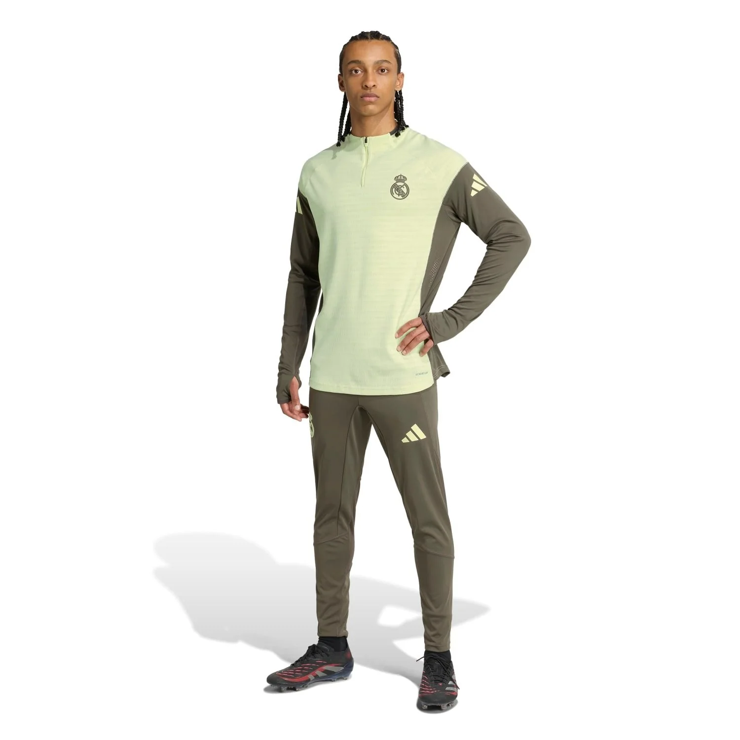 Mens adidas Pro Training Top 25/26 Lime Green - Image 6