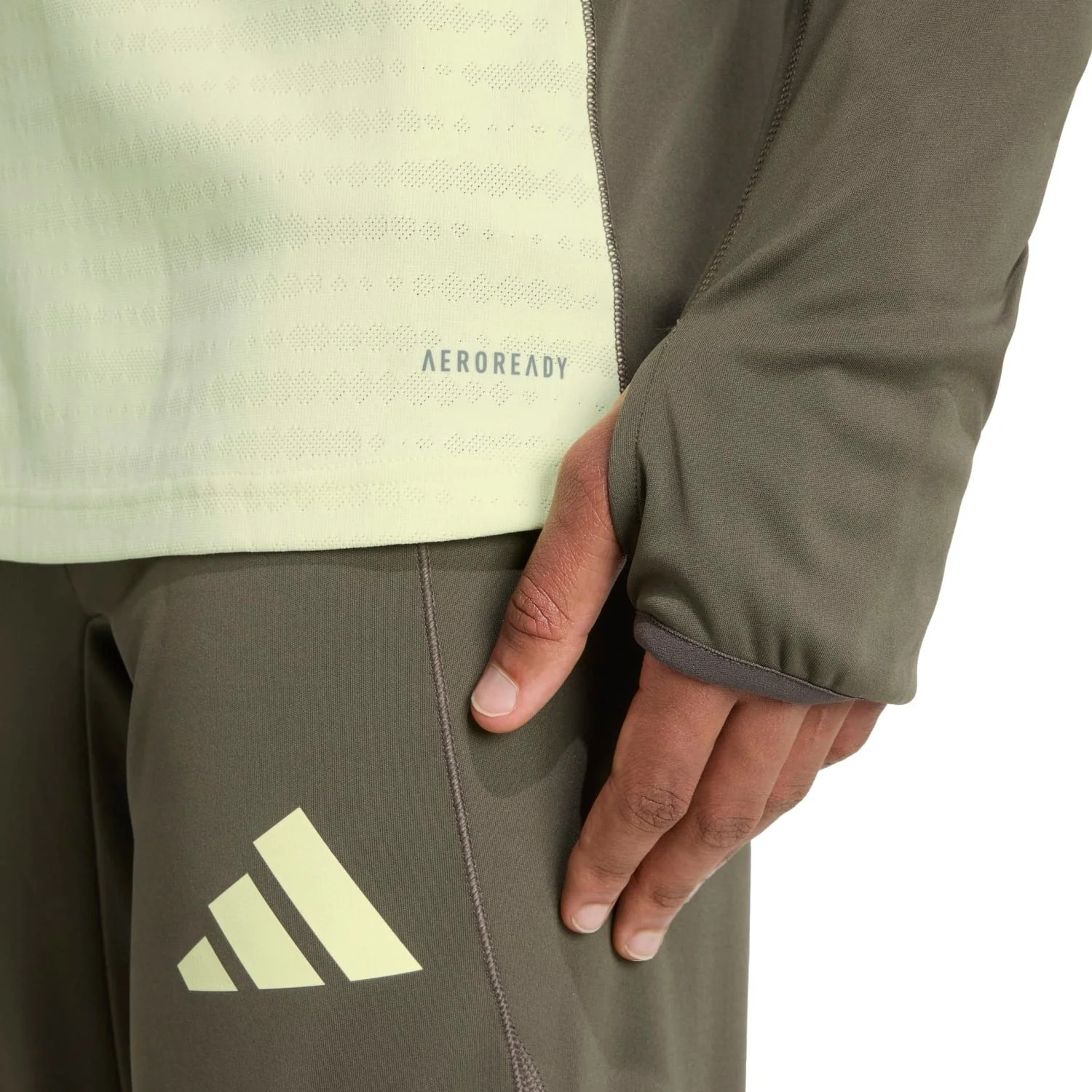 Mens adidas Pro Training Top 25/26 Lime Green - Image 7