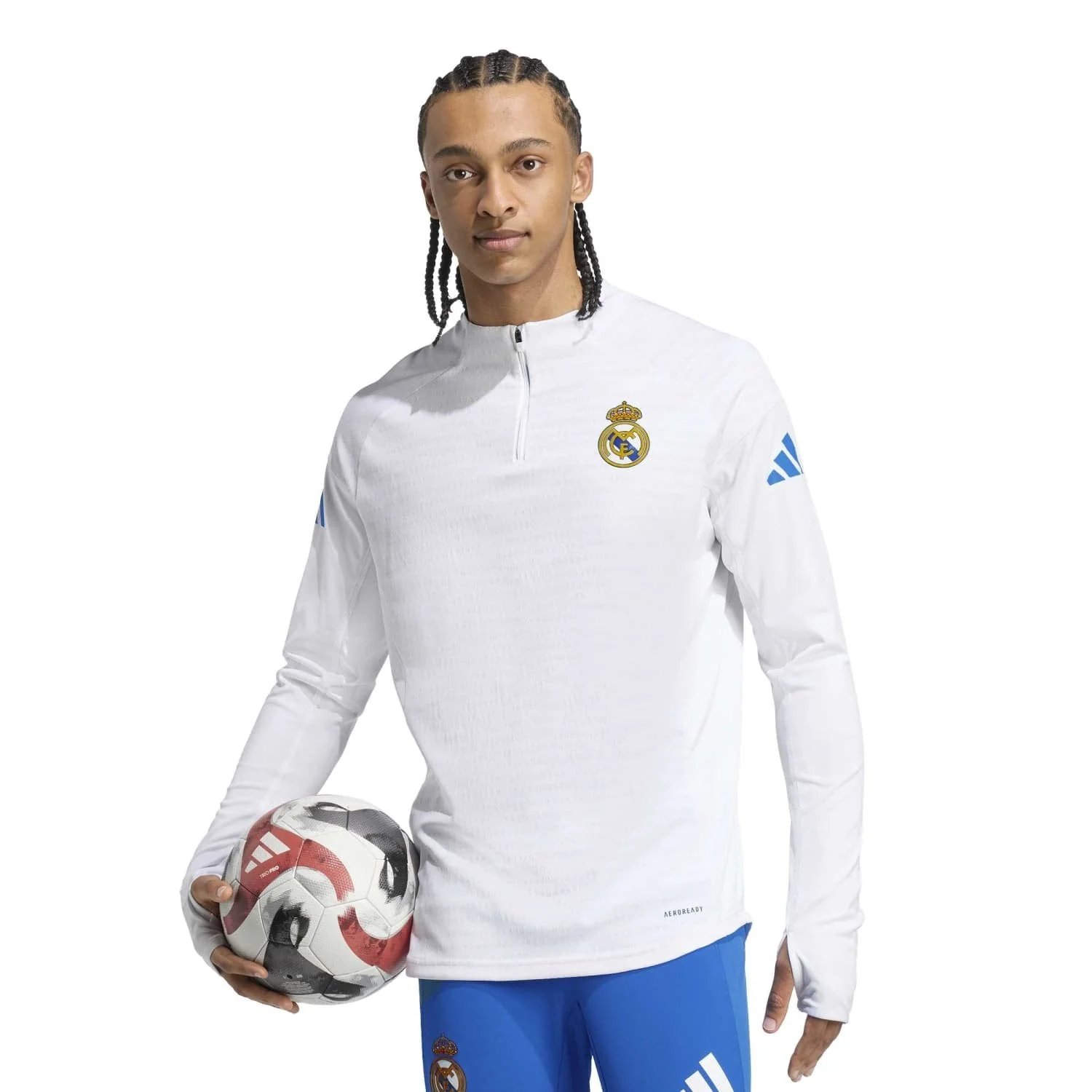 Mens adidas UCL Pro Training Top 25/26 White - Image 3