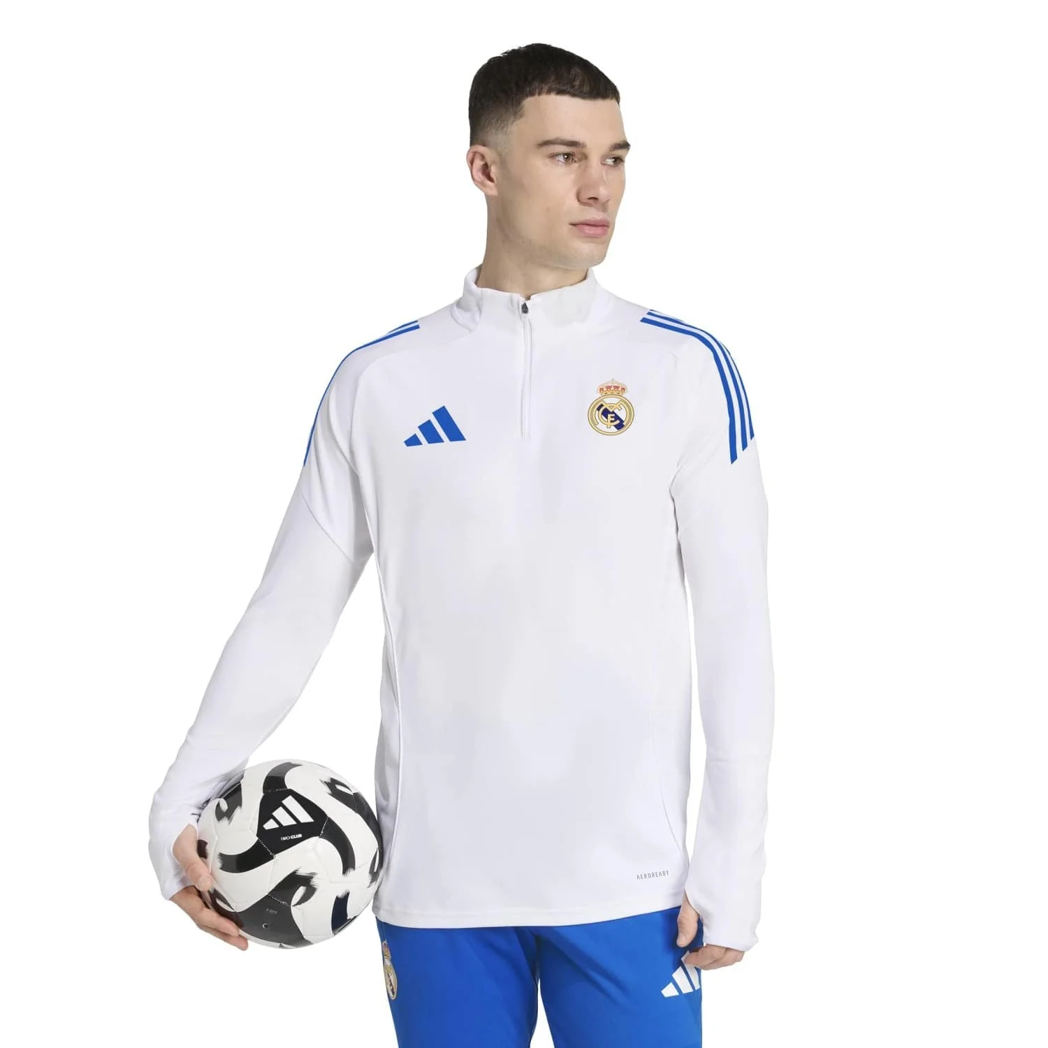 Mens adidas UCL Training Top 25/26 White - Image 4