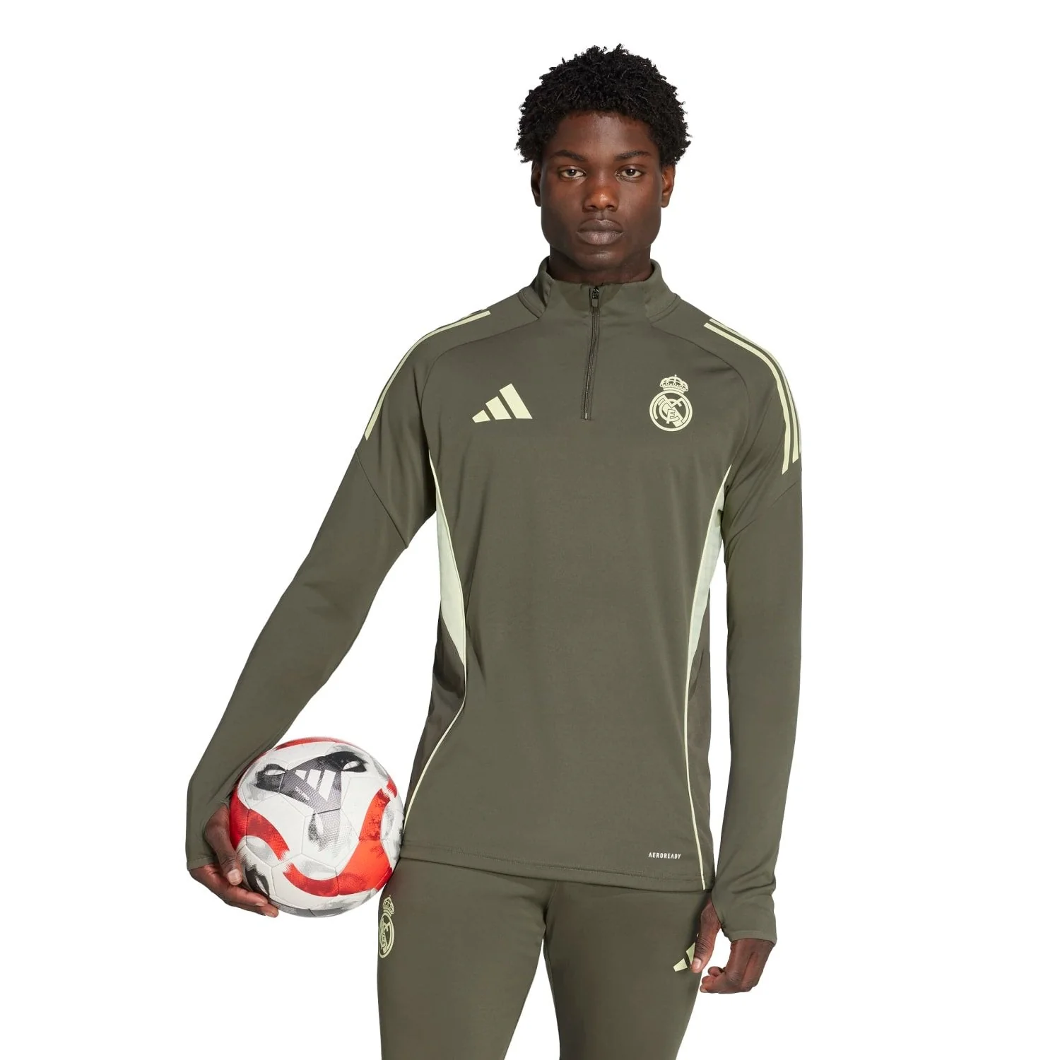 Mens adidas Training Top 25/26 Dark Olive - Image 4