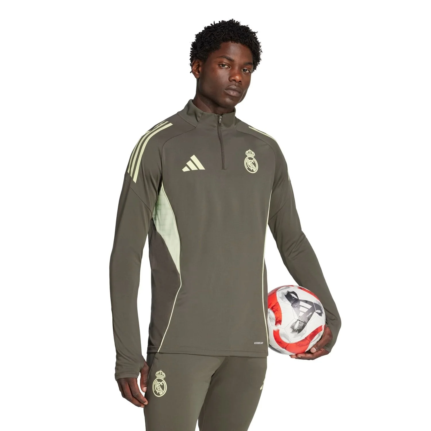 Mens adidas Training Top 25/26 Dark Olive - Image 7