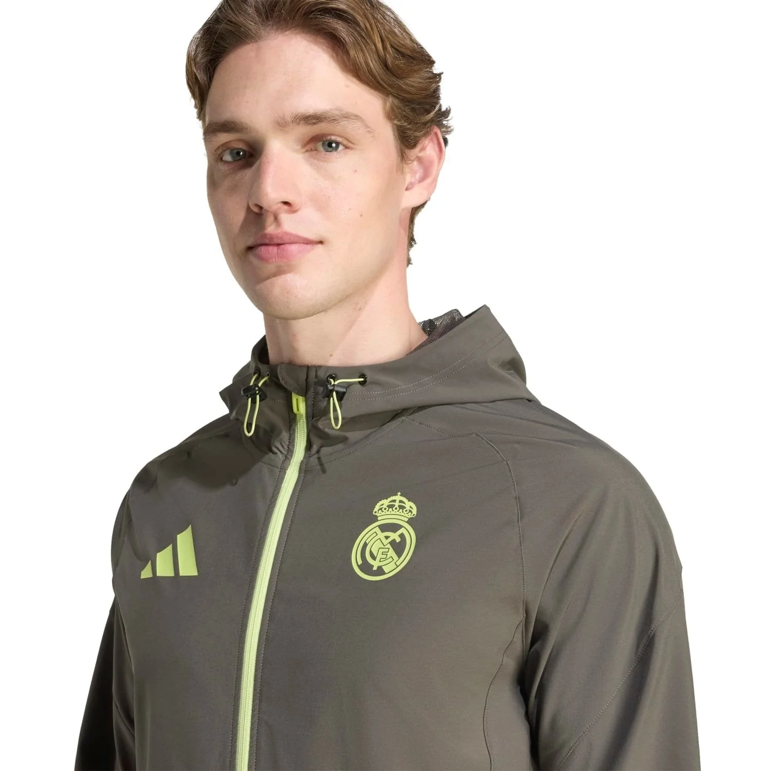 Mens Tiro Vis Tech Competition Jacket Grey/Lime Green - Image 5