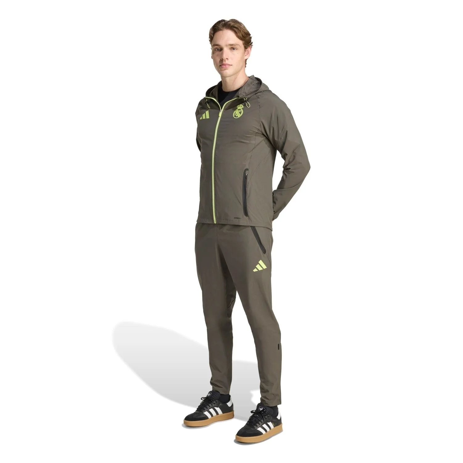 Mens Tiro Vis Tech Competition Jacket Grey/Lime Green - Image 6