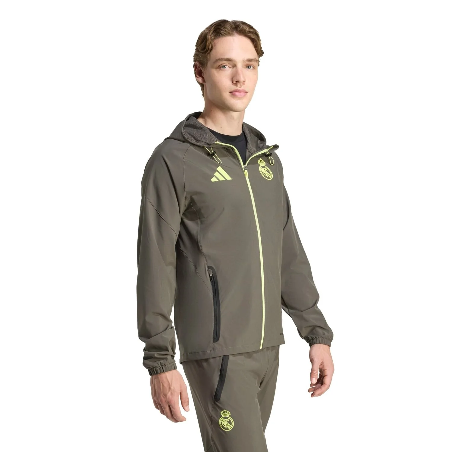 Mens Tiro Vis Tech Competition Jacket Grey/Lime Green - Image 7