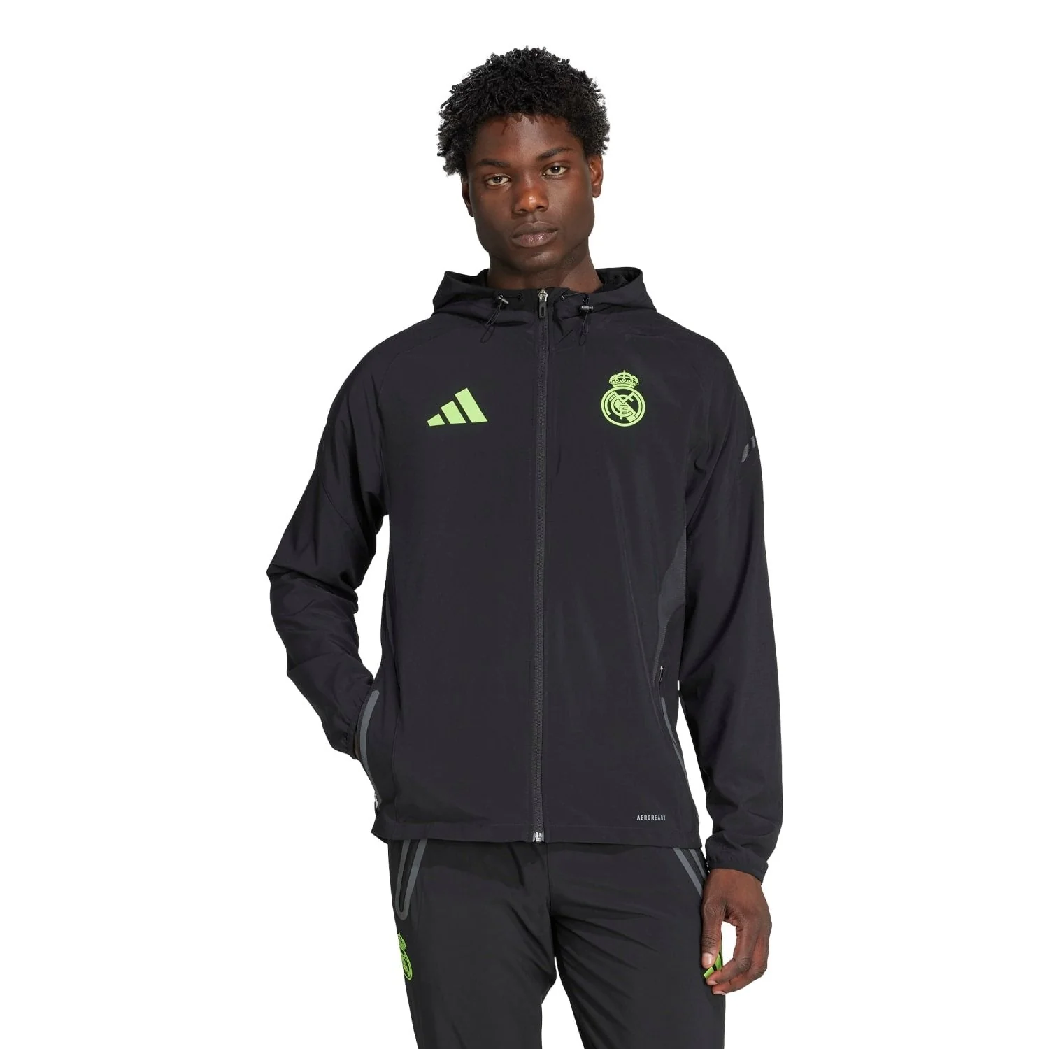 Mens Tiro Vis Tech Pro Jacket Black/Lime Green - Image 5