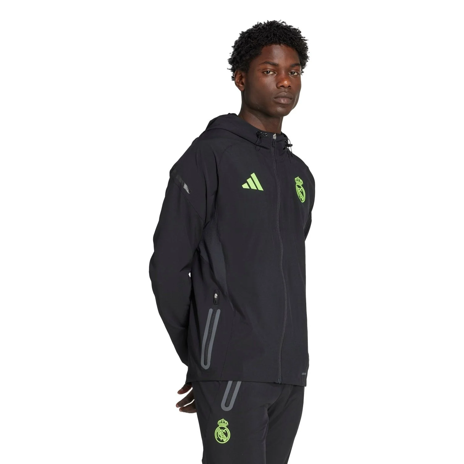 Mens Tiro Vis Tech Pro Jacket Black/Lime Green - Image 6