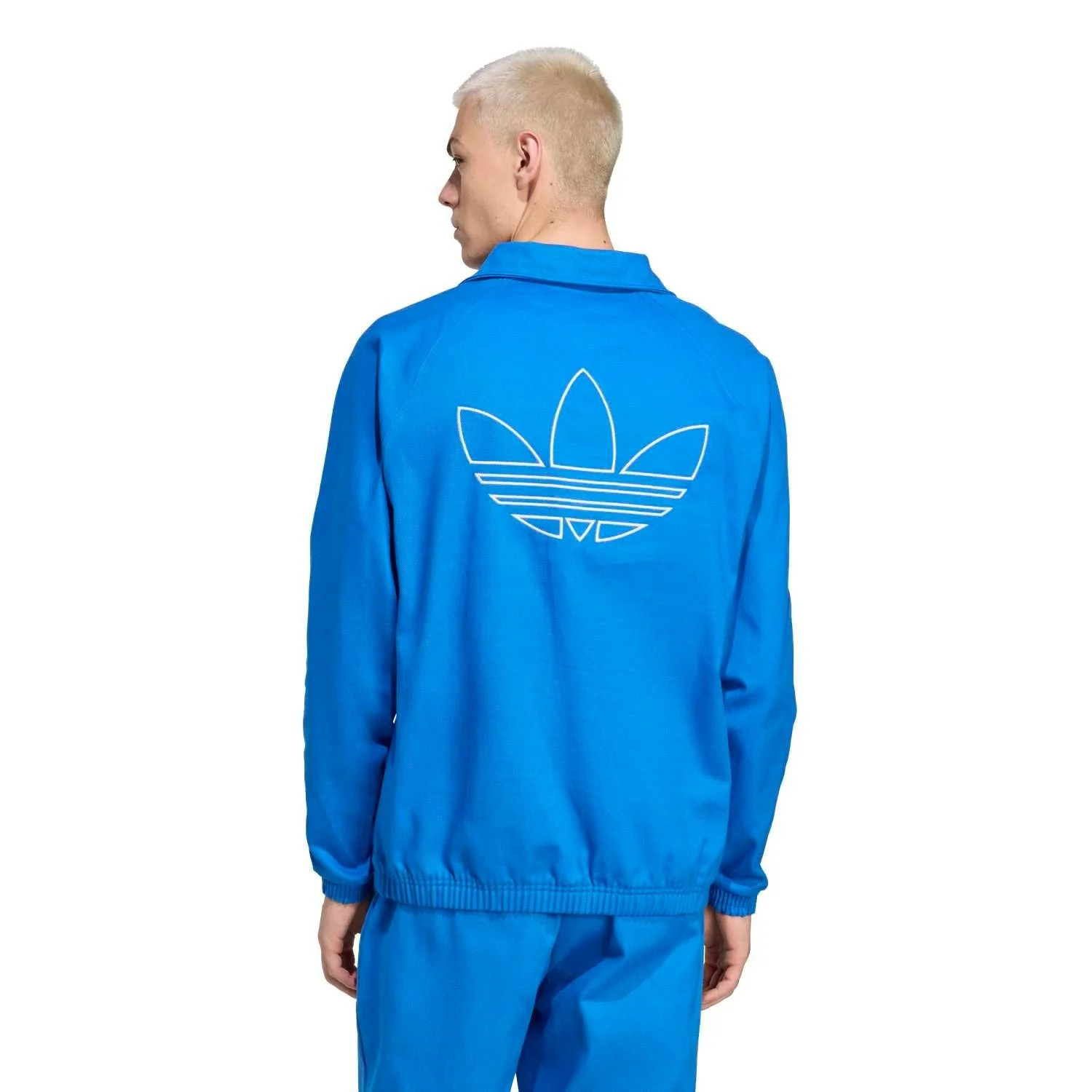 Mens adidas Originals Terrace Icons Collar Sweatshirt 25/26 Blue - Image 4