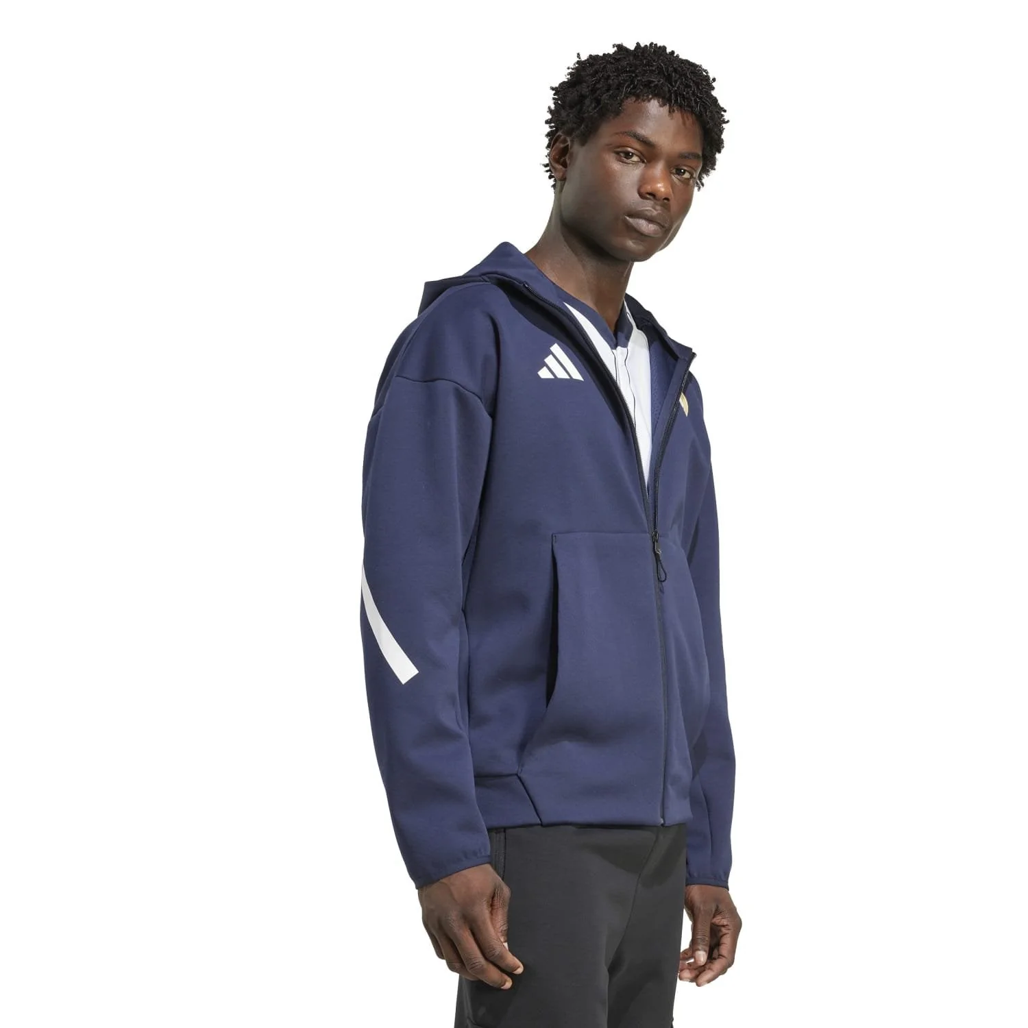 Mens adidas Anthem Jacket 25/26 Navy - Image 4