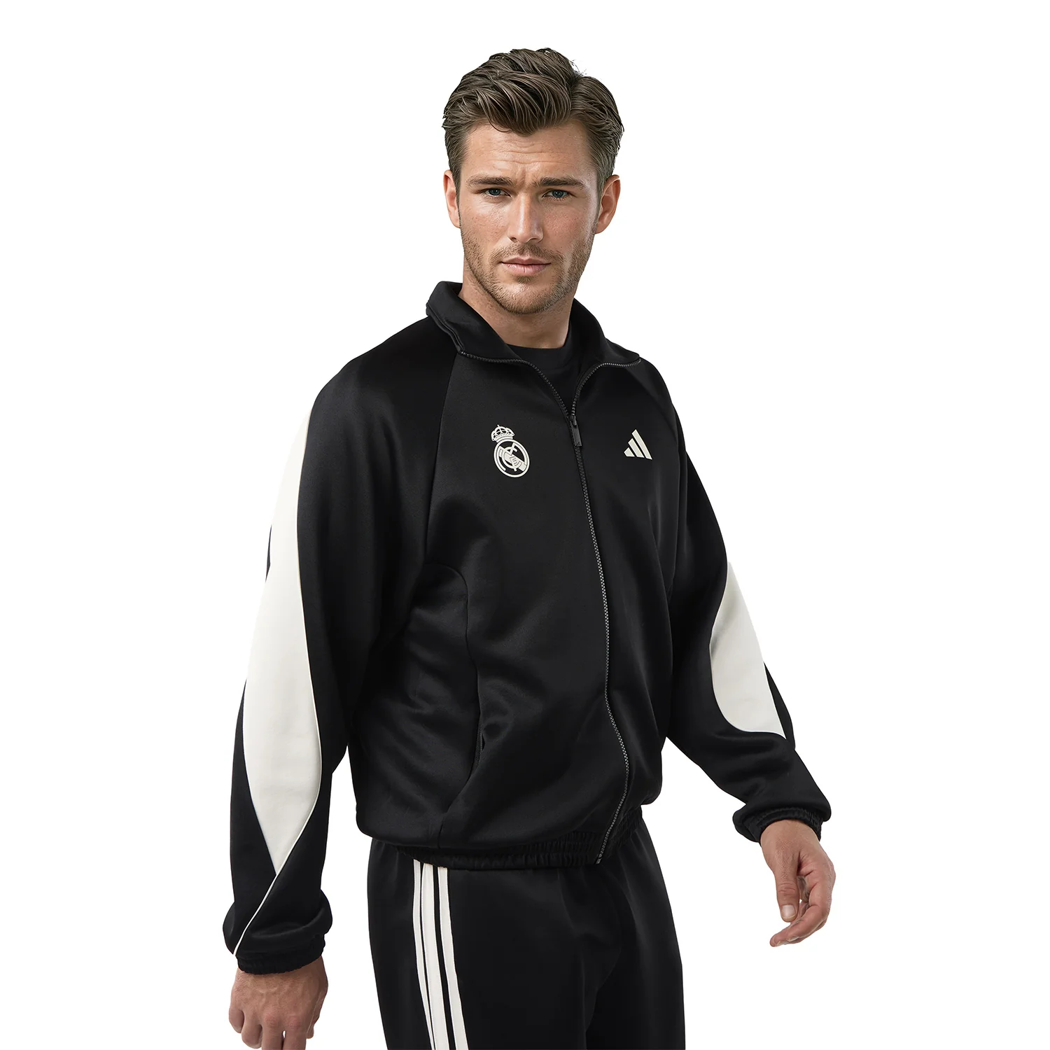 Mens adidas Stadium Tracksuit Jacket Black - Image 5