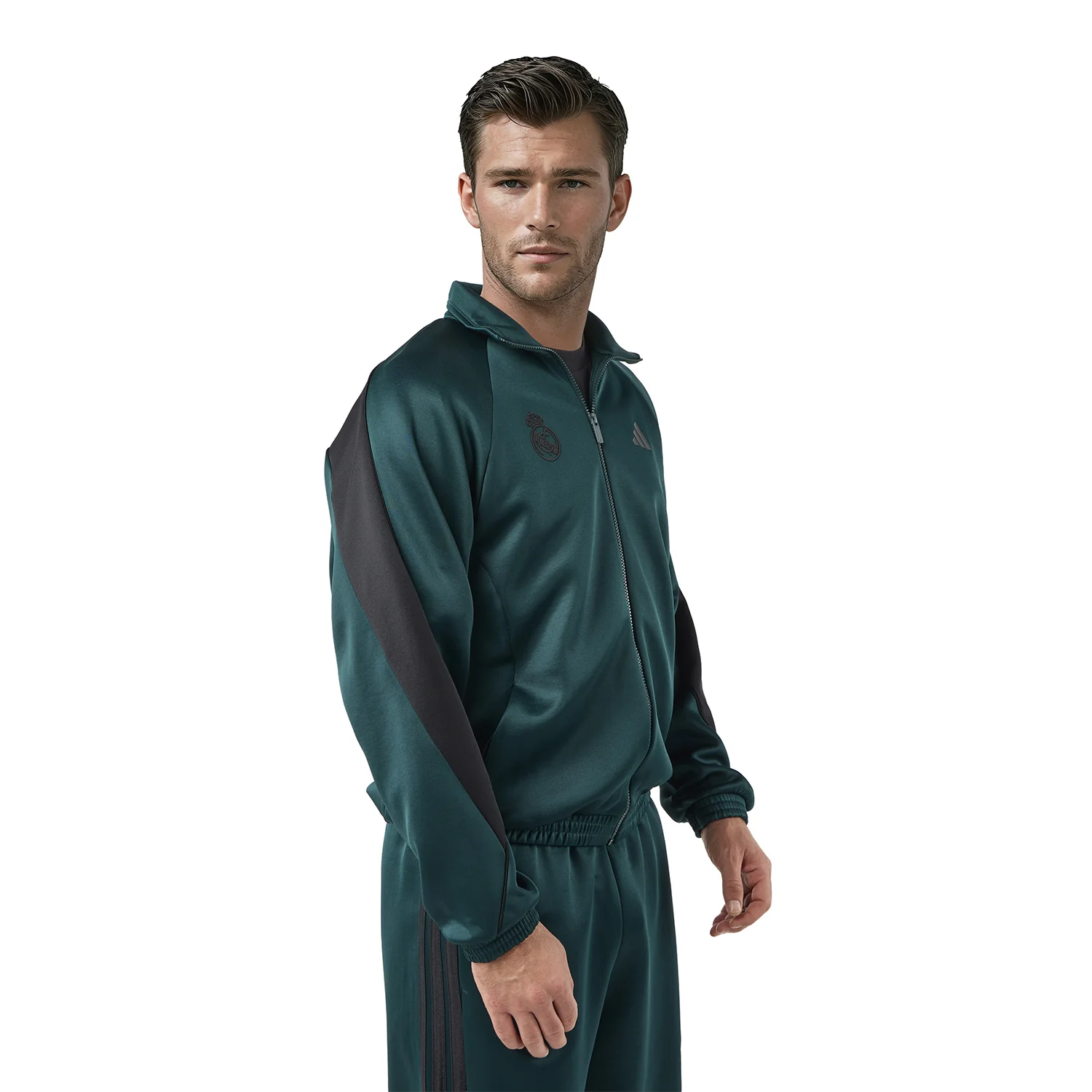 Mens adidas Stadium Tracksuit Jacket Green - Image 6