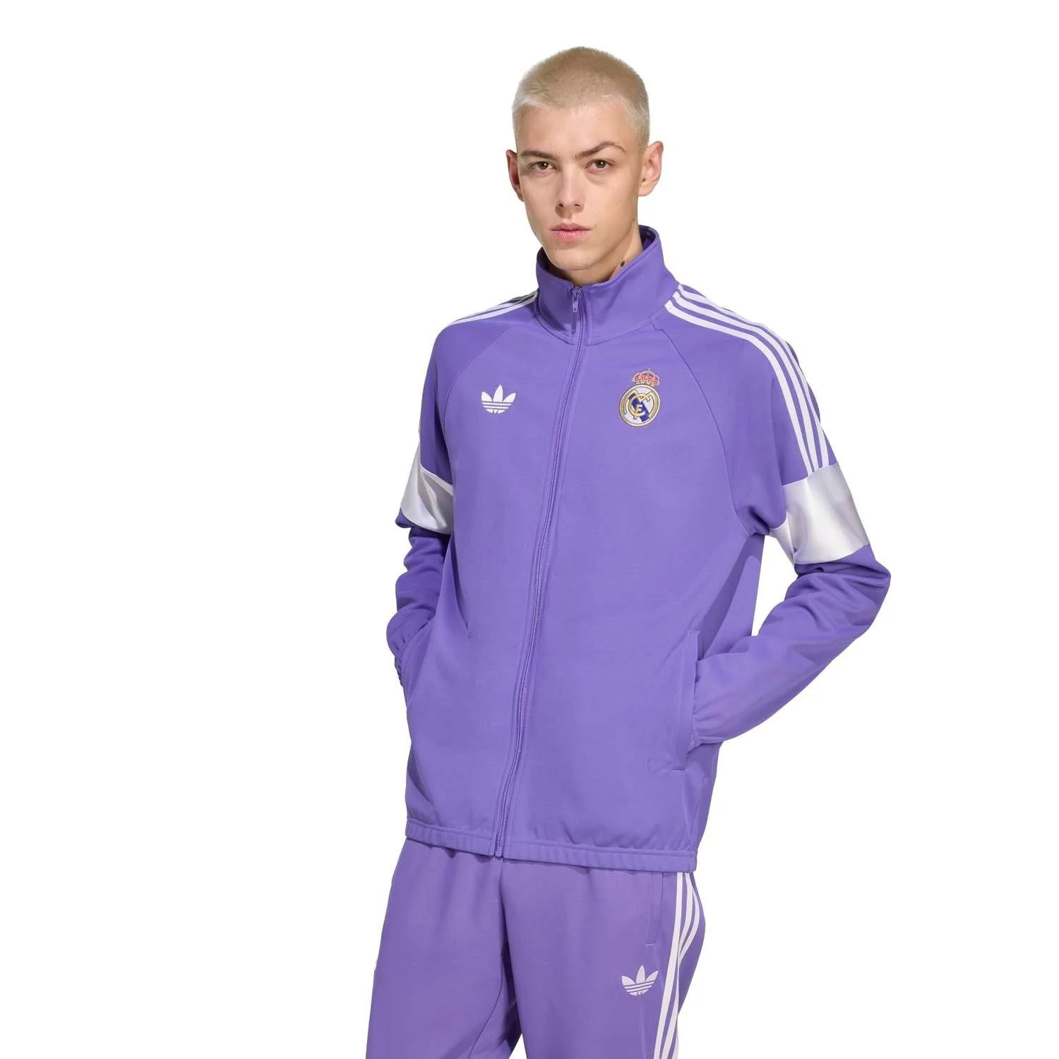 Mens adidas Originals LFSTLR Track Top 25/26 Purple - Image 3