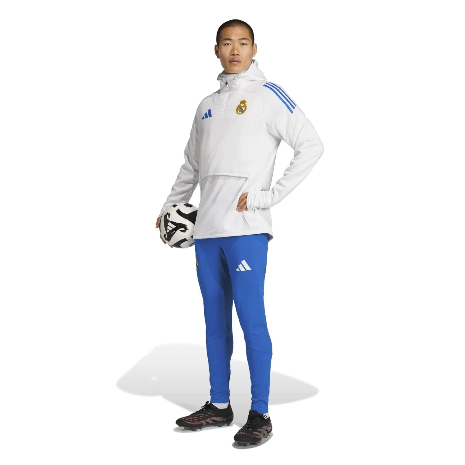 Mens adidas UCL Training Winter Top 25/26 White - Image 3