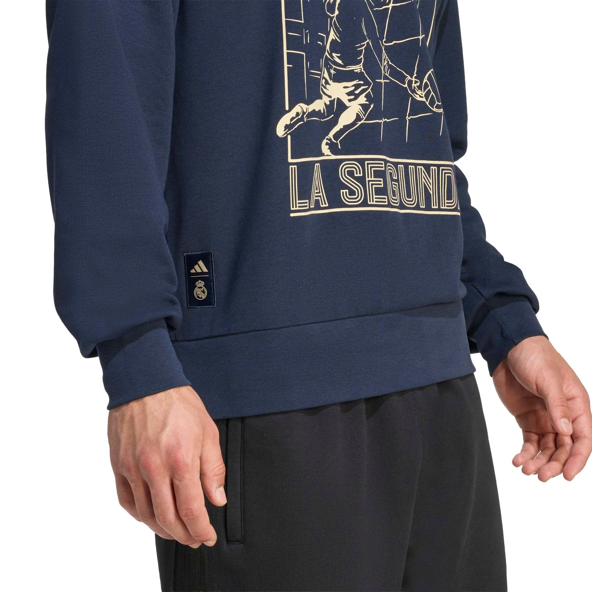 Mens adidas Heritage Pack Sweatshirt Navy | 1957 - Image 4