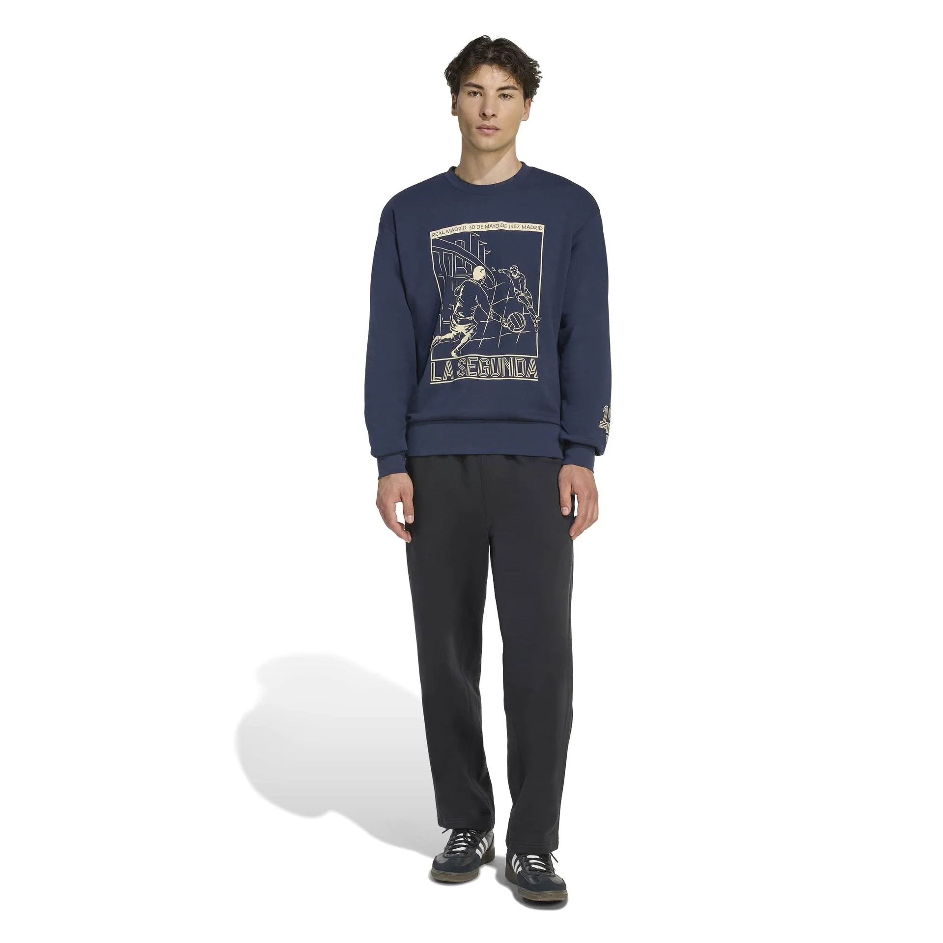 Mens adidas Heritage Pack Sweatshirt Navy | 1957 - Image 5