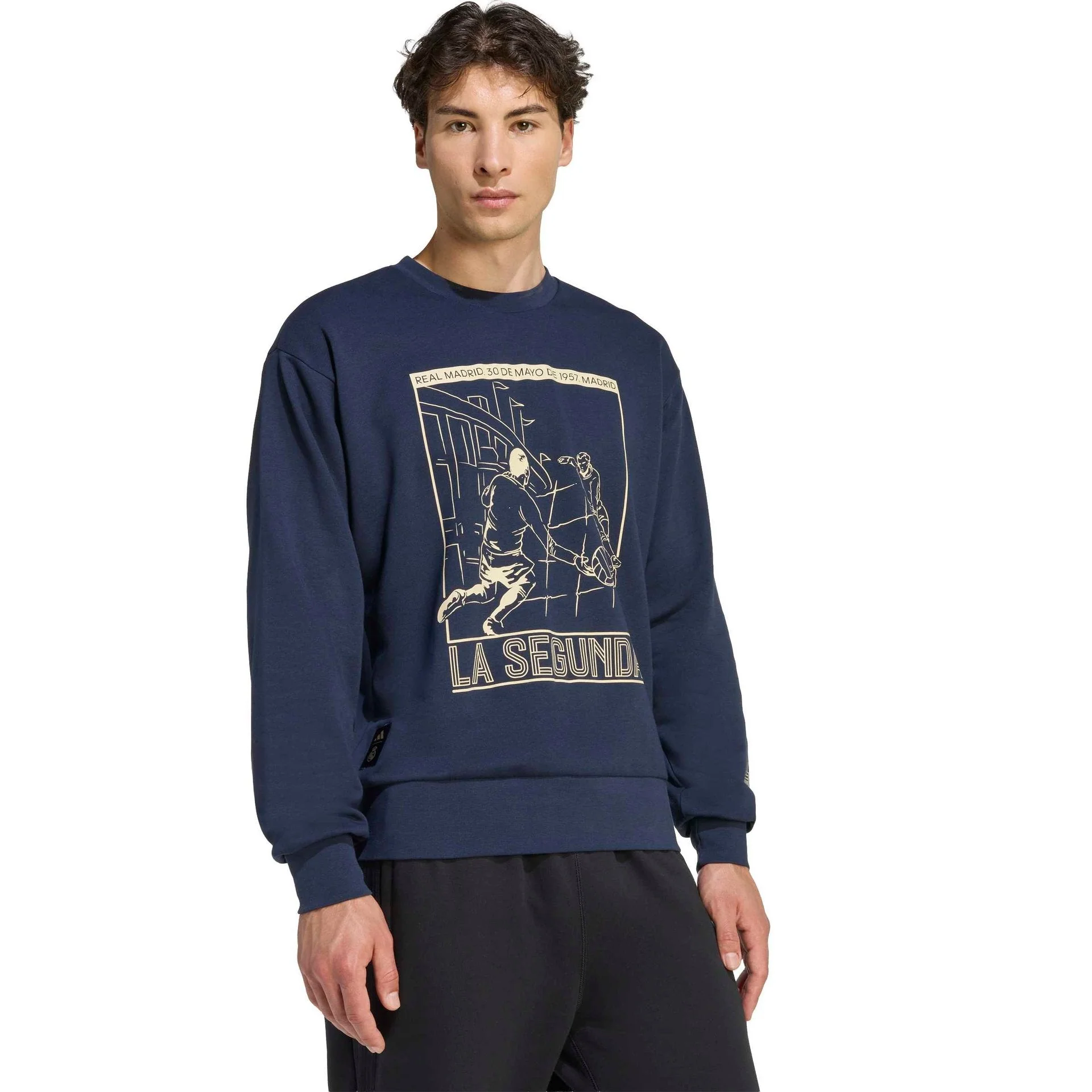 Mens adidas Heritage Pack Sweatshirt Navy | 1957 - Image 6