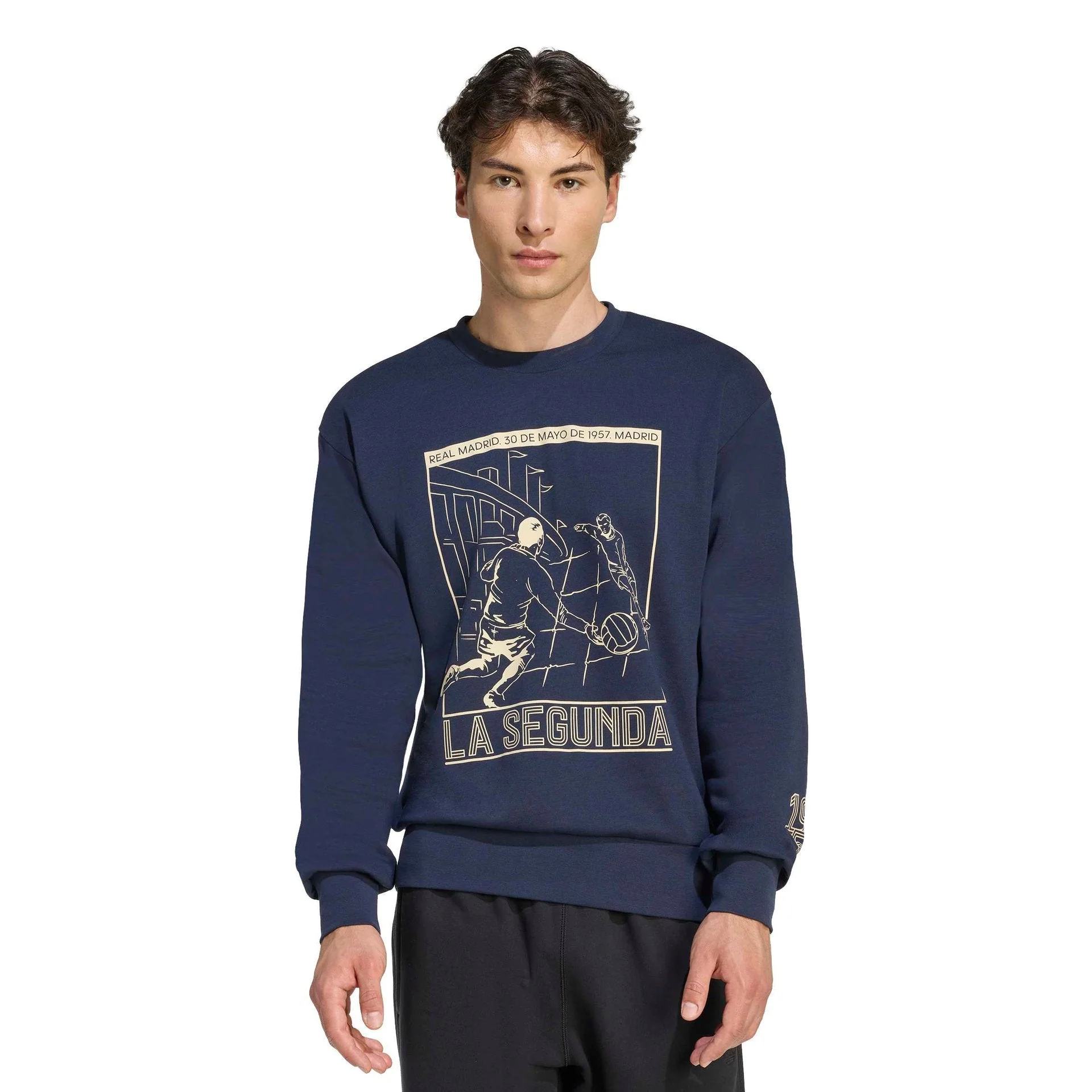 Mens adidas Heritage Pack Sweatshirt Navy | 1957 - Image 7