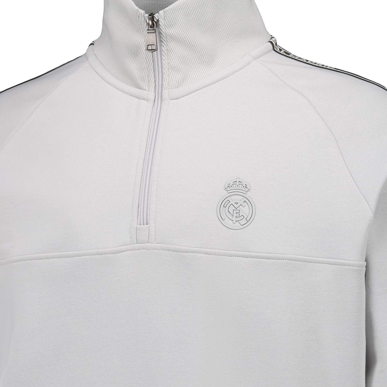 Mens Tape Zip Sweatshirt Grey - Image 4