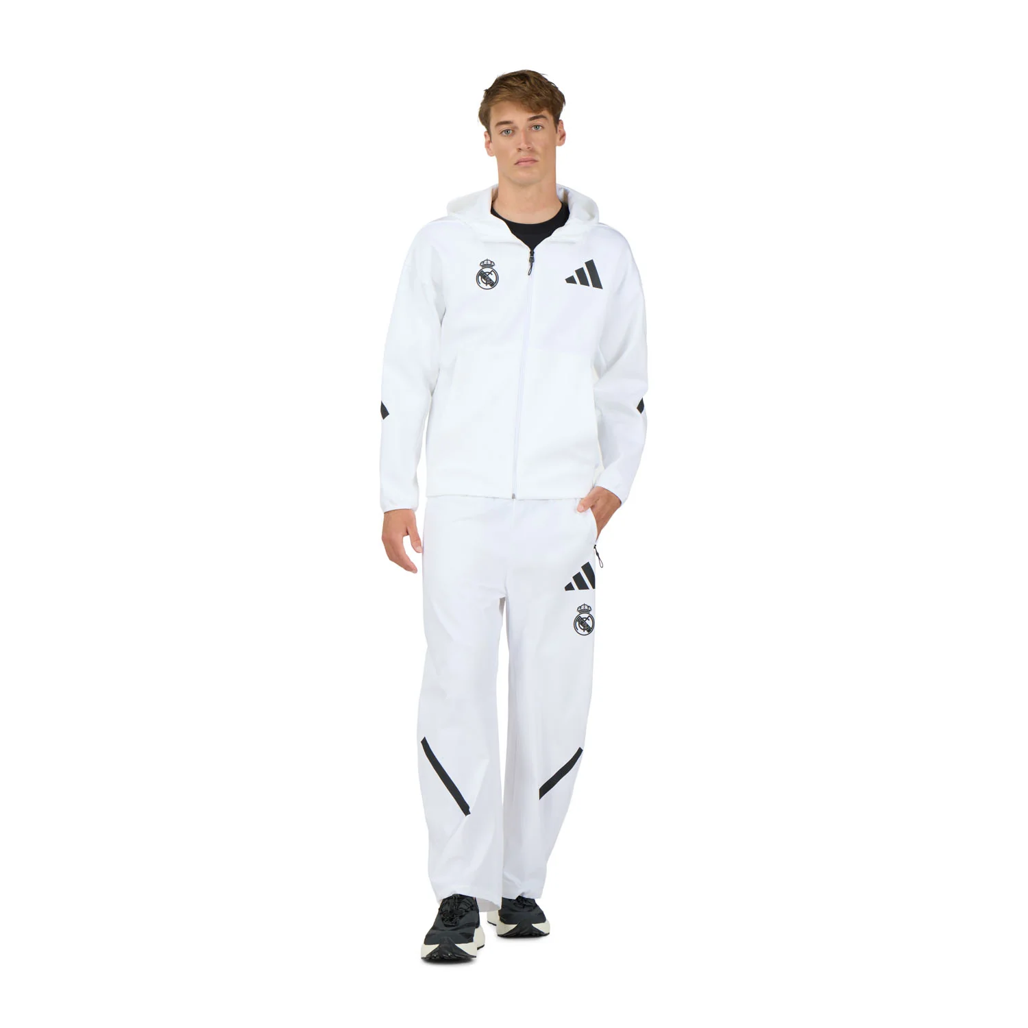 Mens adidas Real Urban Z.N.E. Woven Track Top White - Image 4
