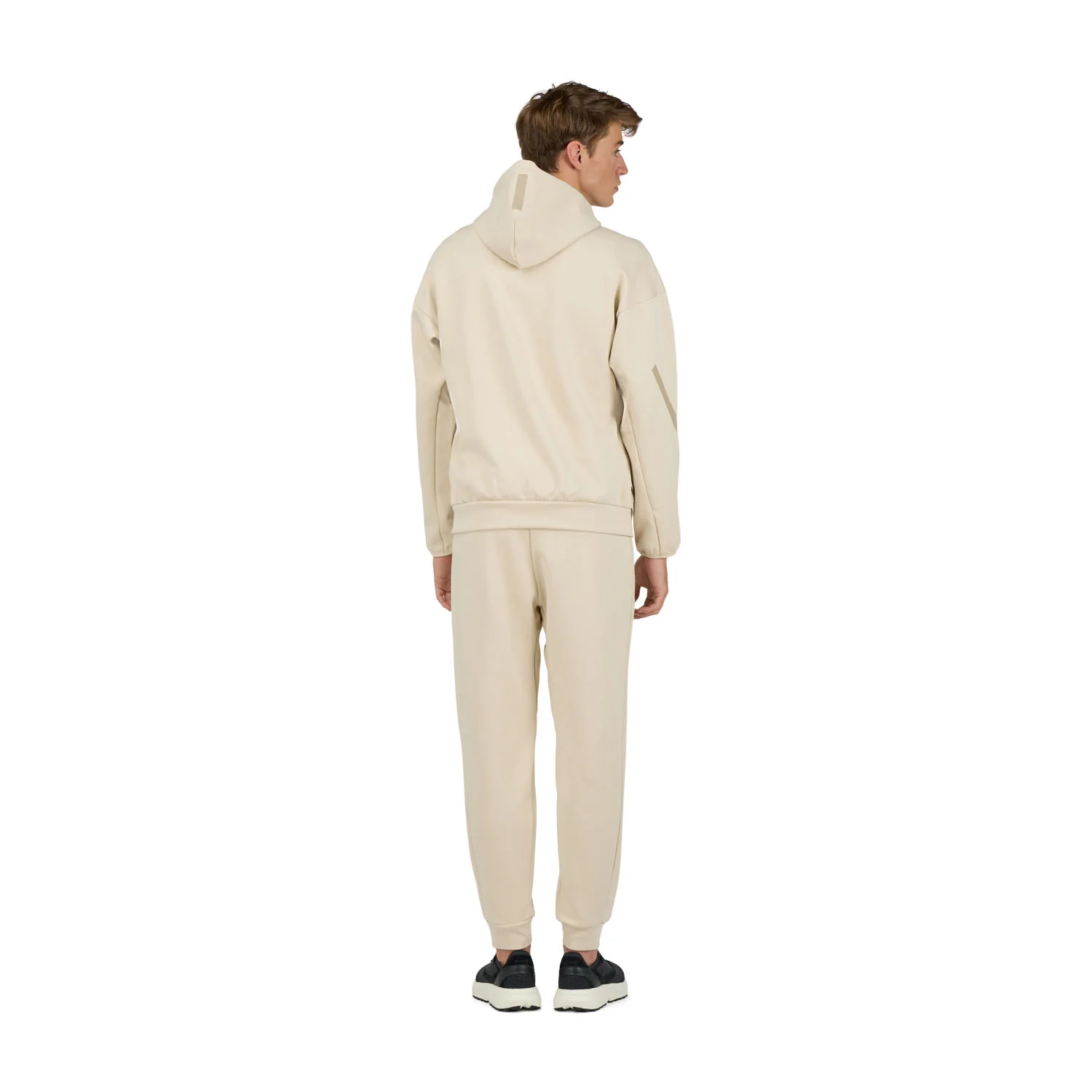Mens adidas Real Urban Z.N.E. Full Zip Hoodie Beige - Image 4