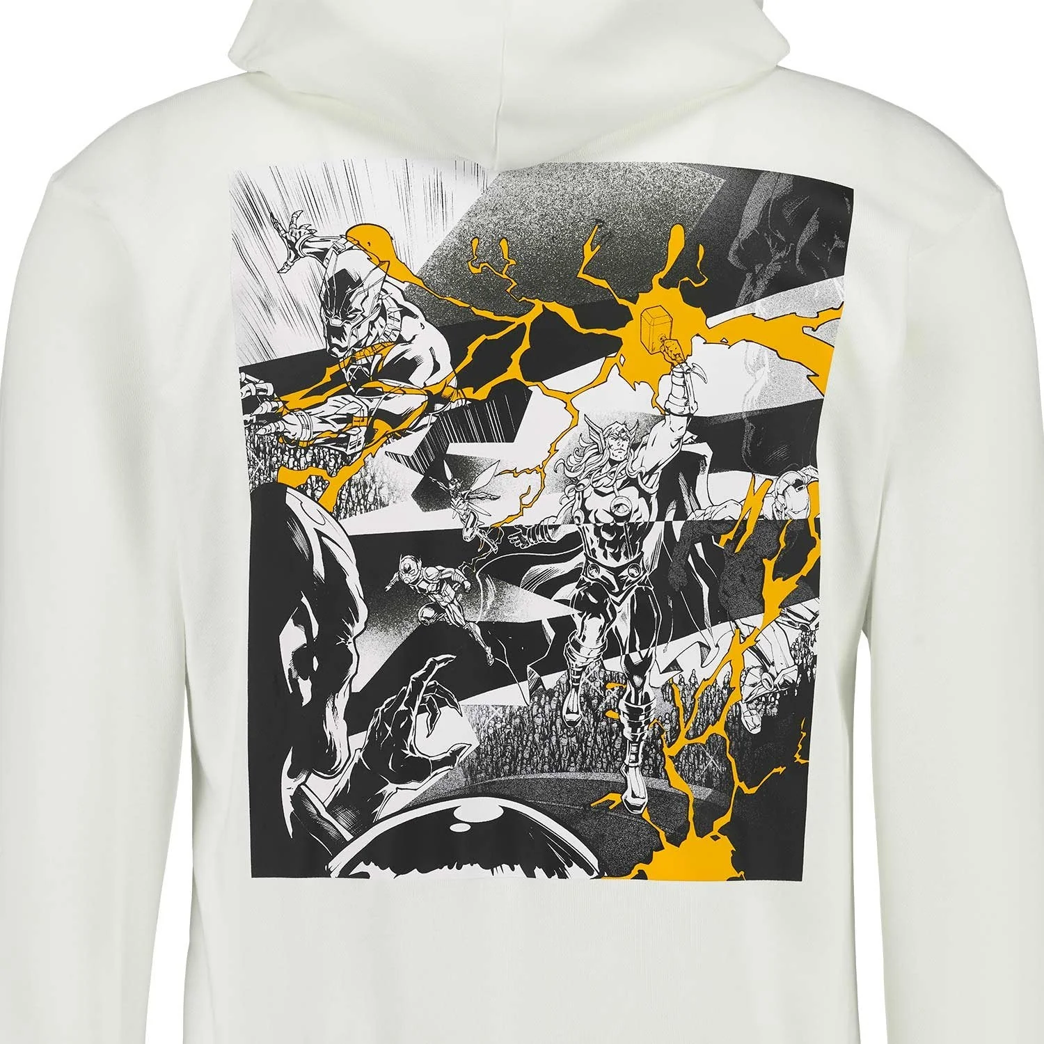 Mens adidas Marvel Hoodie 25/26 White - Image 3