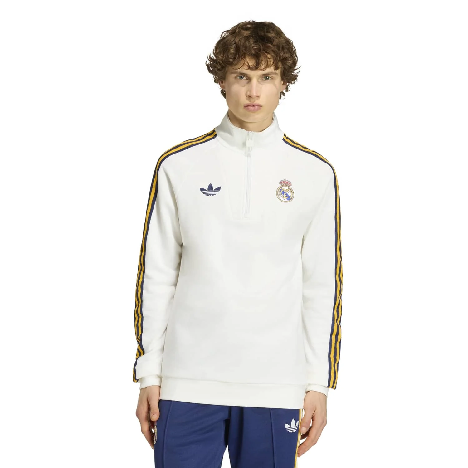 Mens Half-Zip Sweatshirt adidas Originals 25/26 White - Image 2