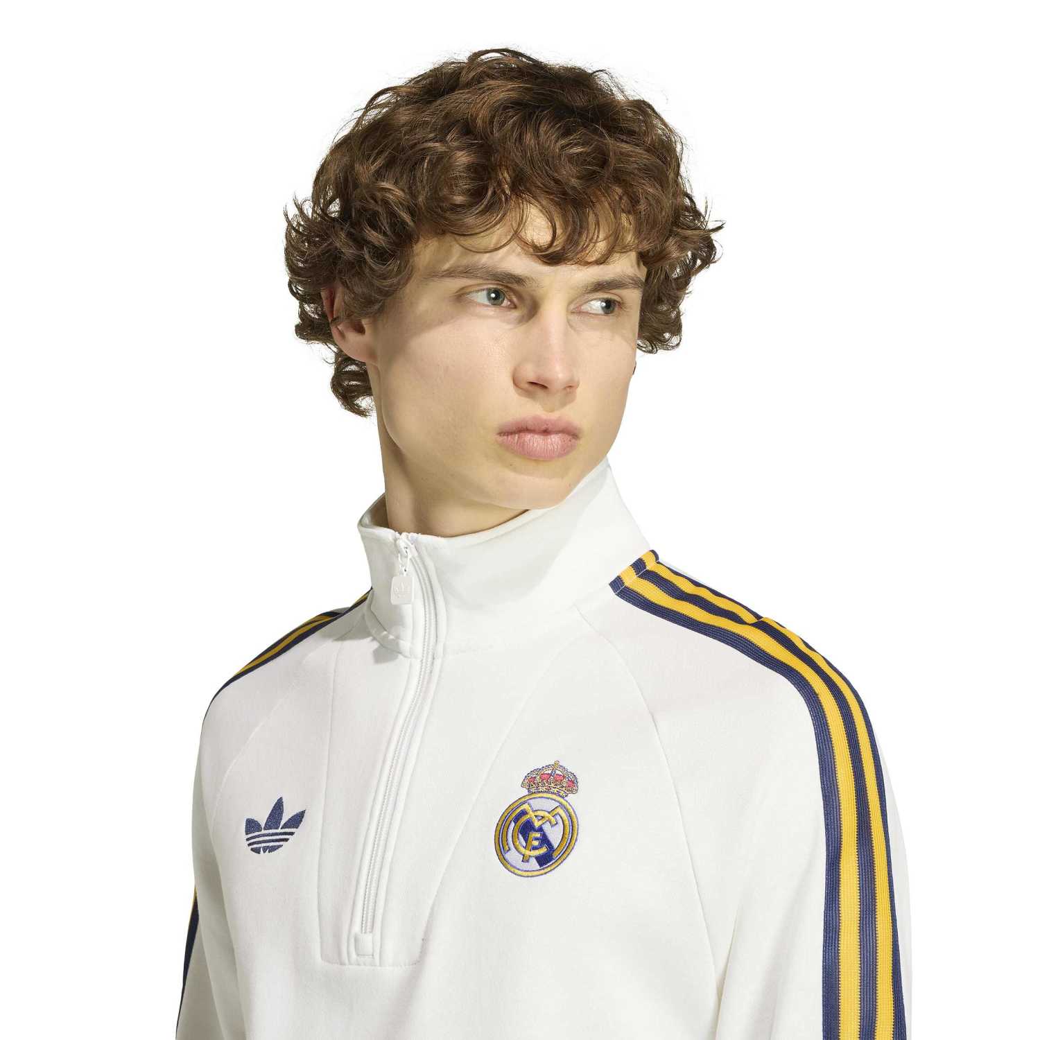 Mens Half-Zip Sweatshirt adidas Originals 25/26 White - Image 5