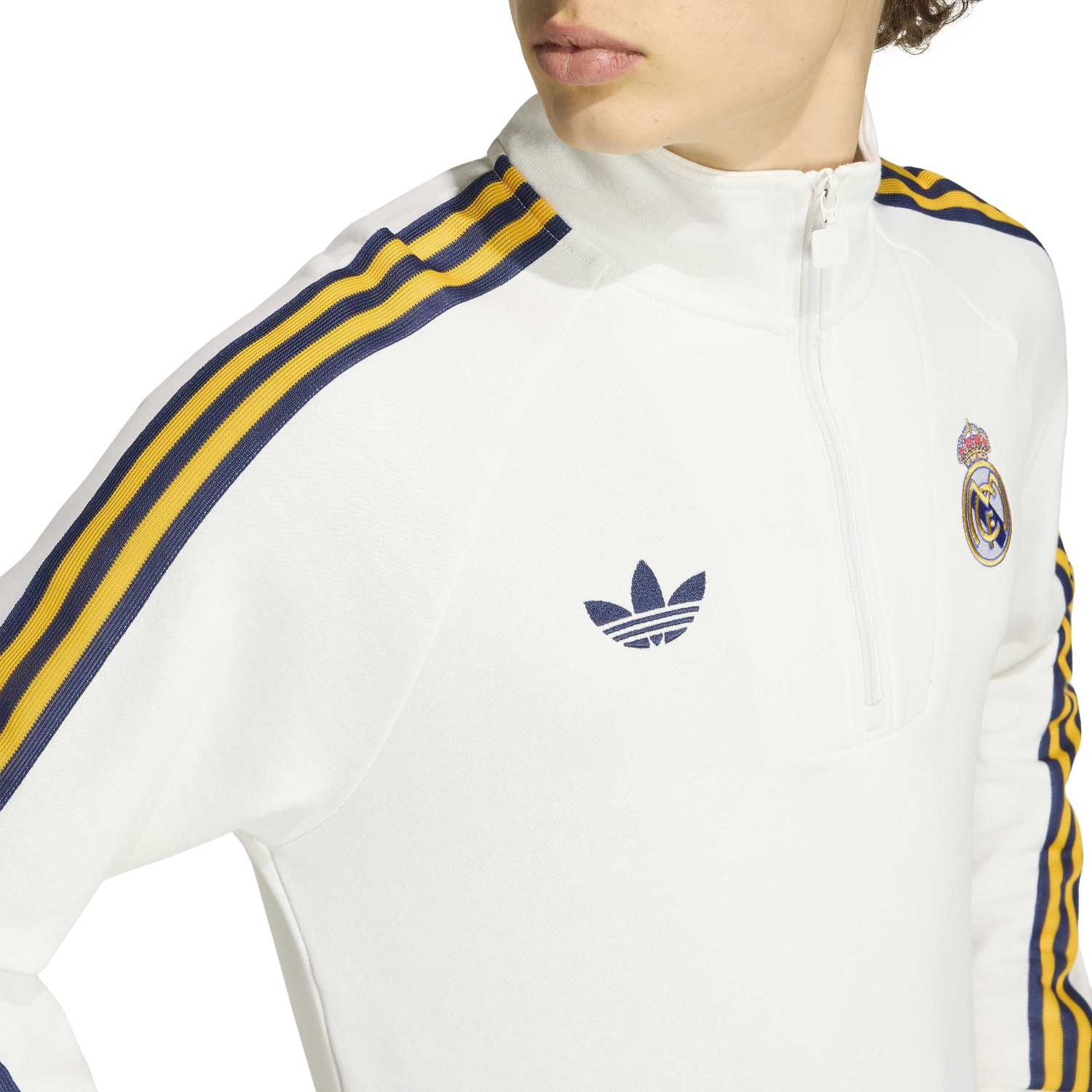 Mens Half-Zip Sweatshirt adidas Originals 25/26 White - Image 6