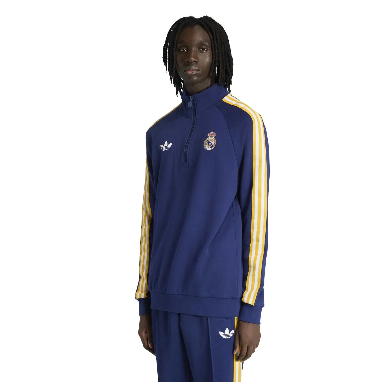 Mens Half-Zip Sweatshirt adidas Originals 25/26 Navy Blue - Image 2