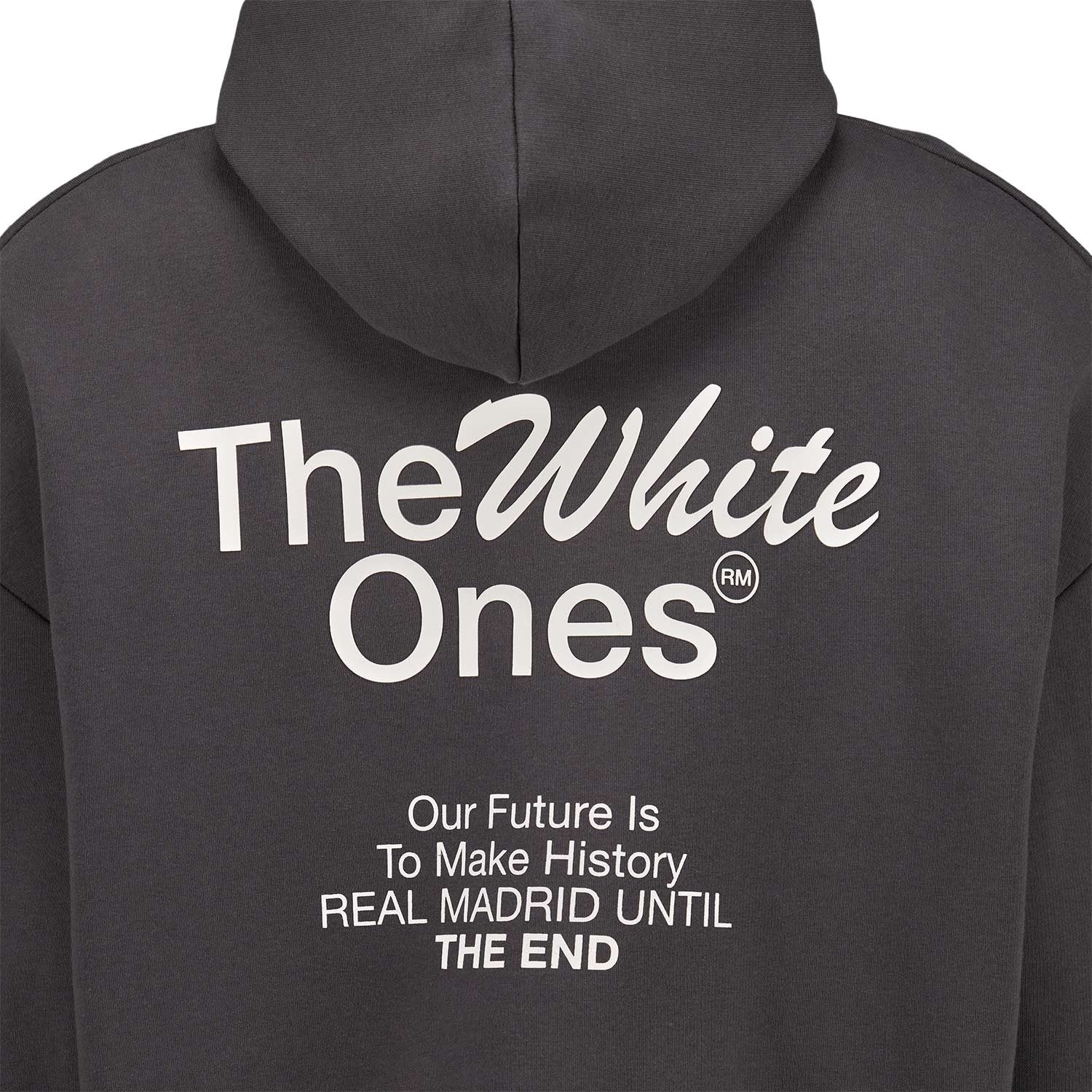Mens The White Ones Text Hoodie Black - Image 2