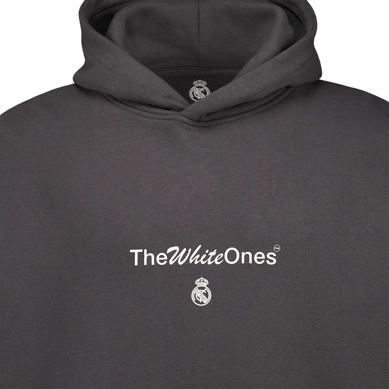 Mens The White Ones Text Hoodie Black - Image 3