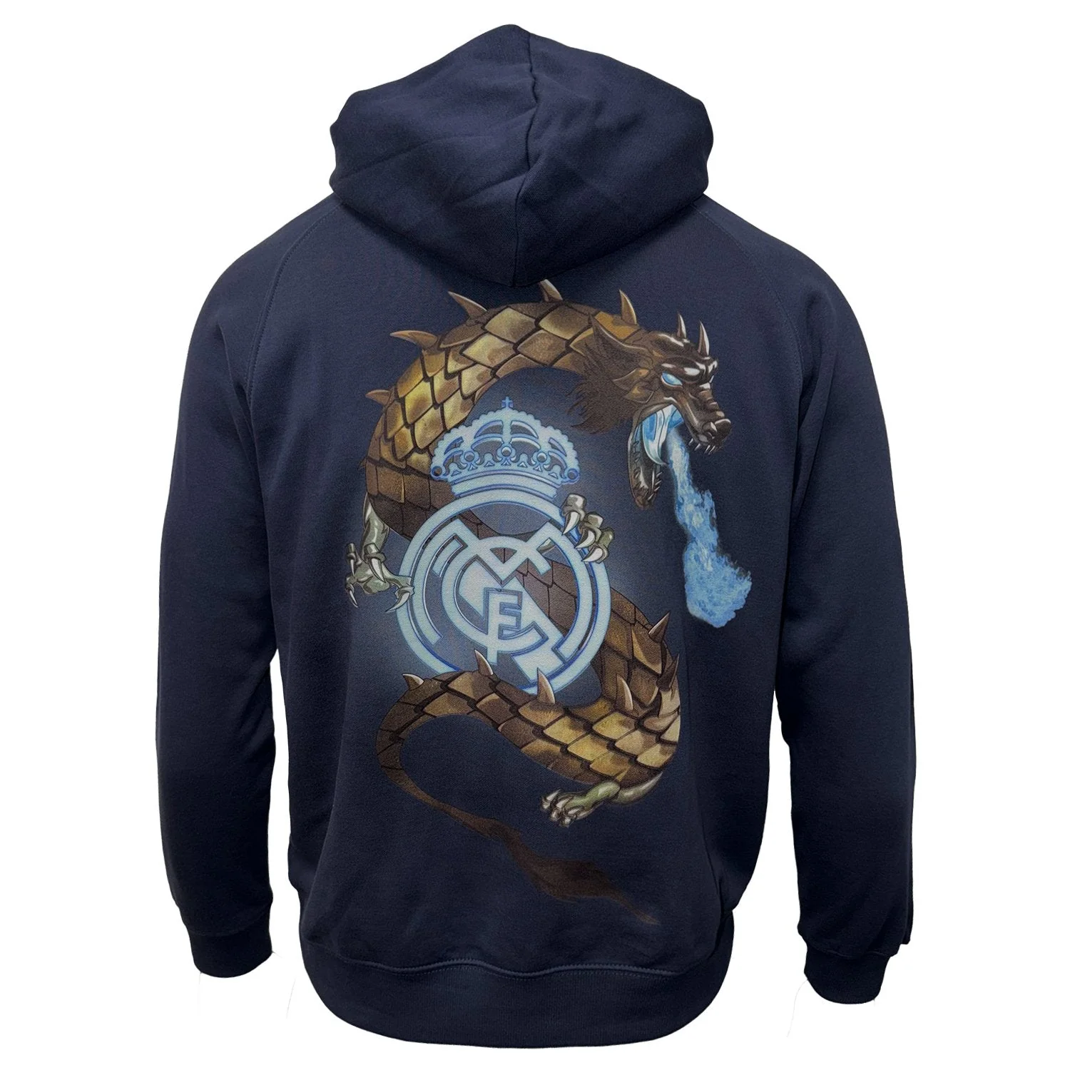 Mens Dragon Hoodie Navy - Image 2